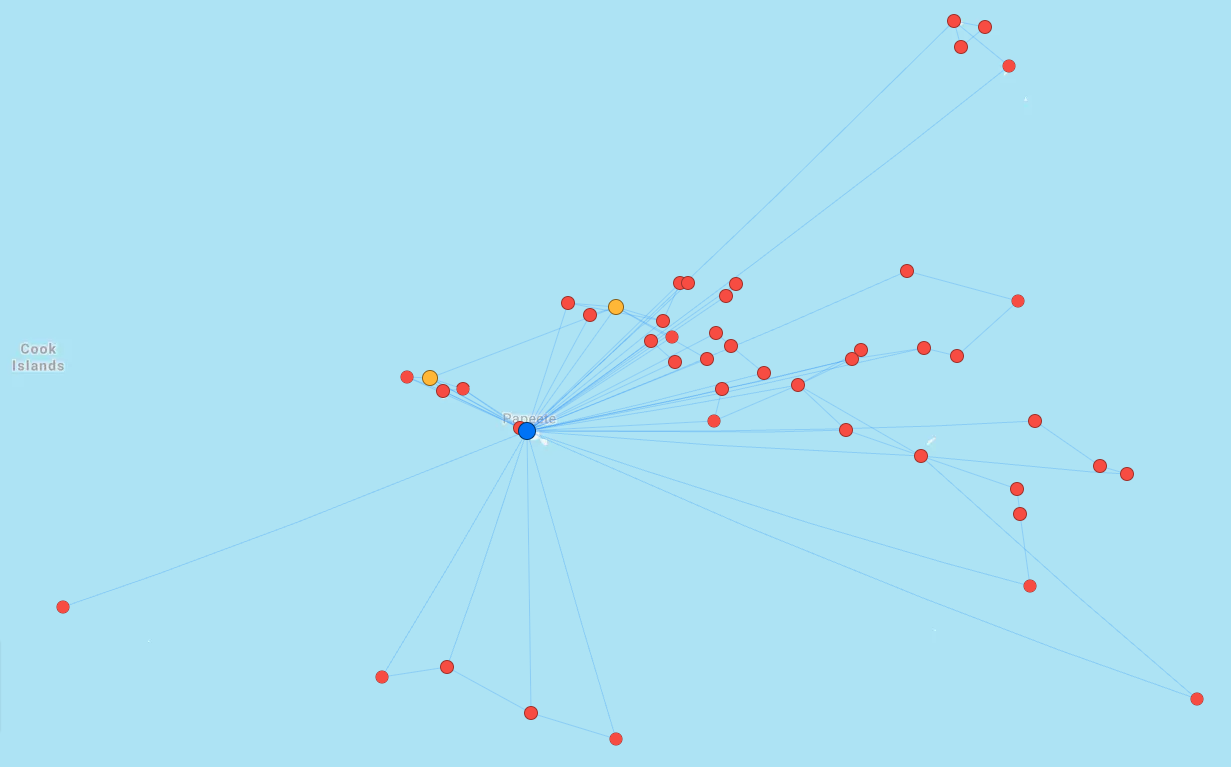 Air Tahiti route network Air Tahiti route network