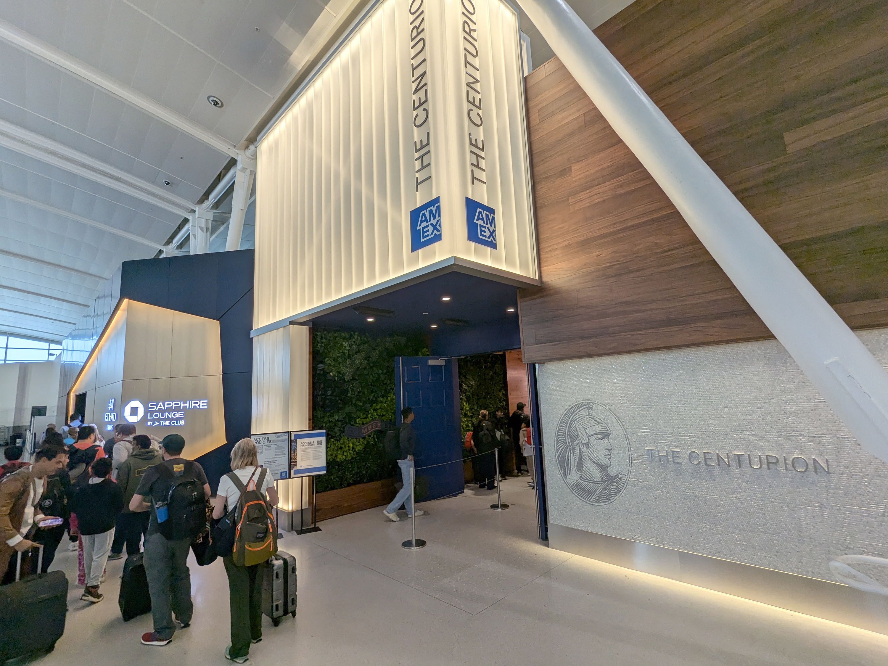 American Express JFK Centurion Lounge Chase Sapphire Lounge Line Entrance American Express JFK Centurion Lounge Chase Sapphire Lounge Line Entrance