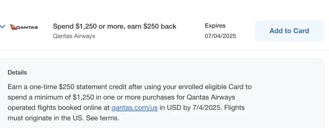 Amex Offer Qantas