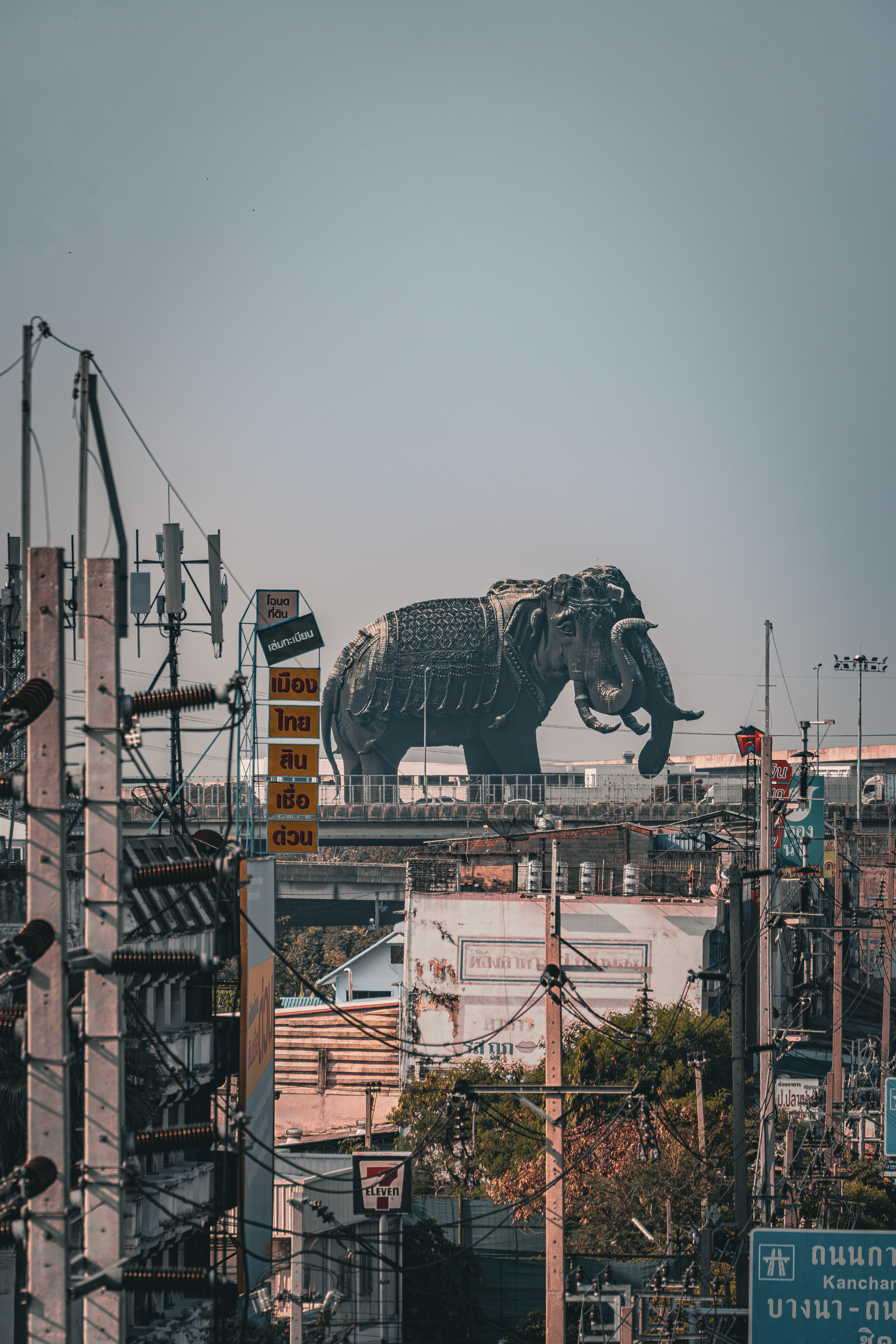 Bangkok Erawan Museum statue BTS station Bangkok Erawan Museum statue BTS station