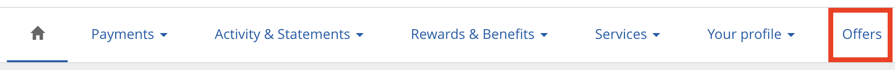 Barclays offers menu option