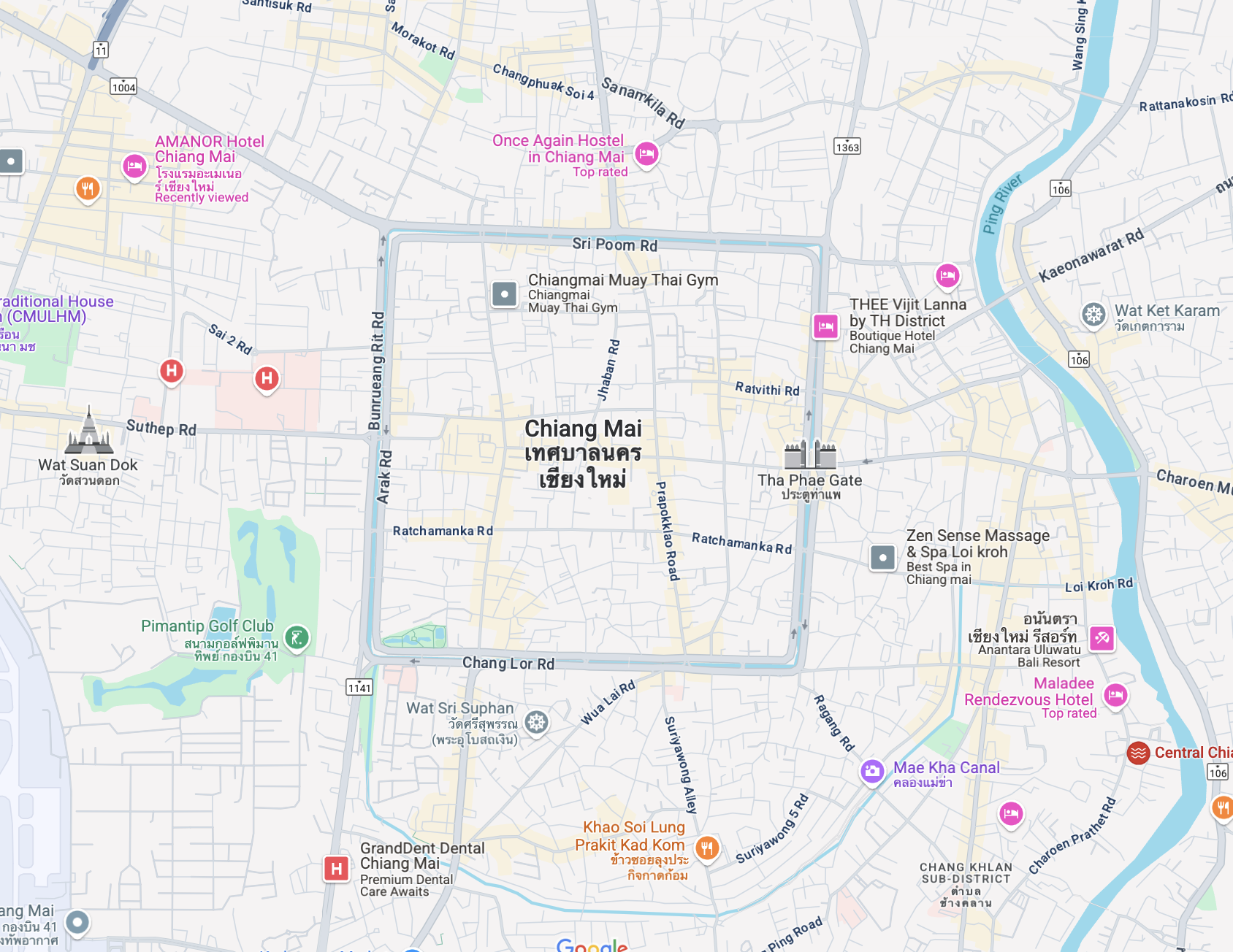 Chiang Mai Google Maps 