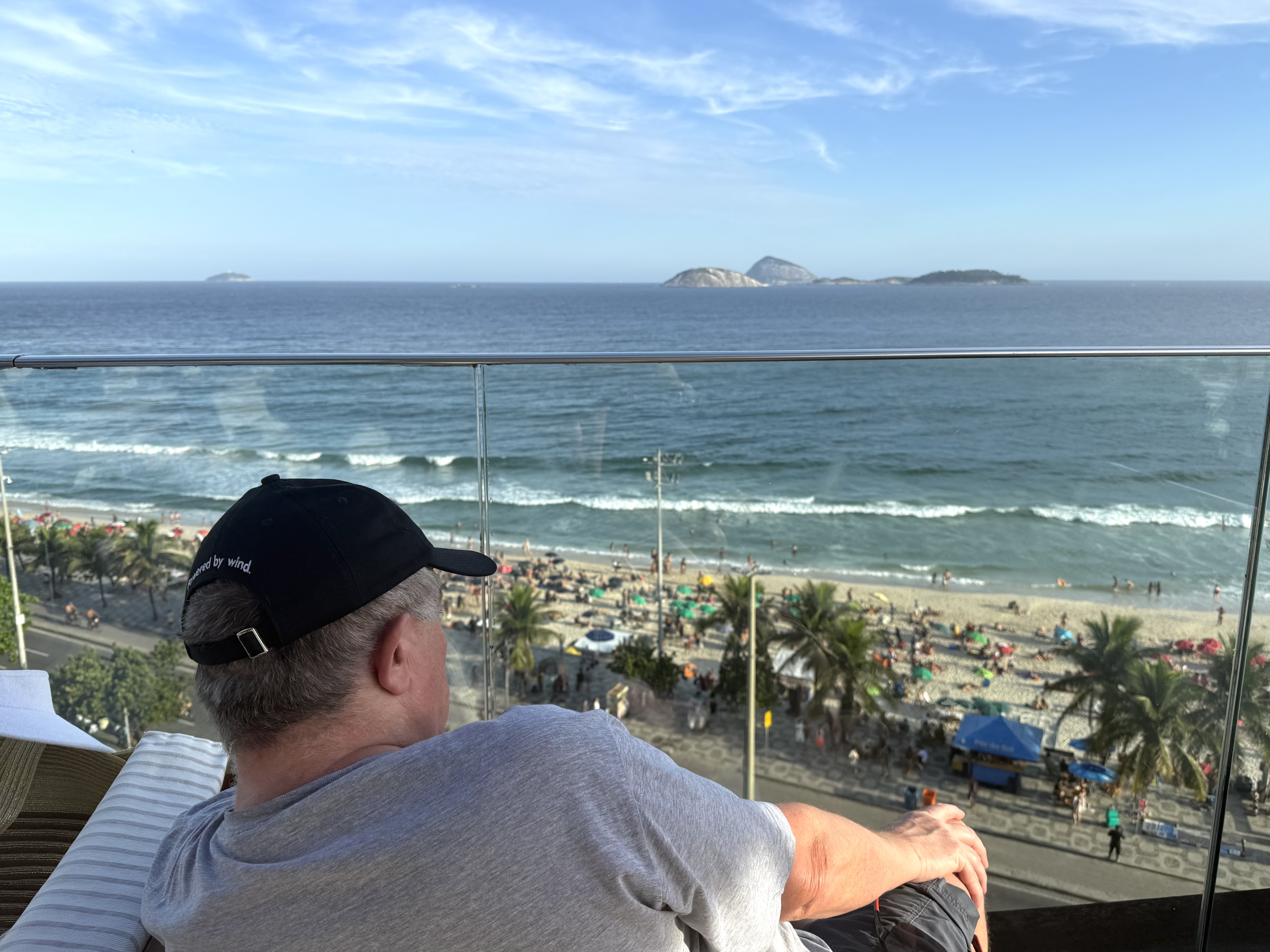 Dad enjoying the view Dad enjoying the view from Hotel Fasano Rio de Janeiro