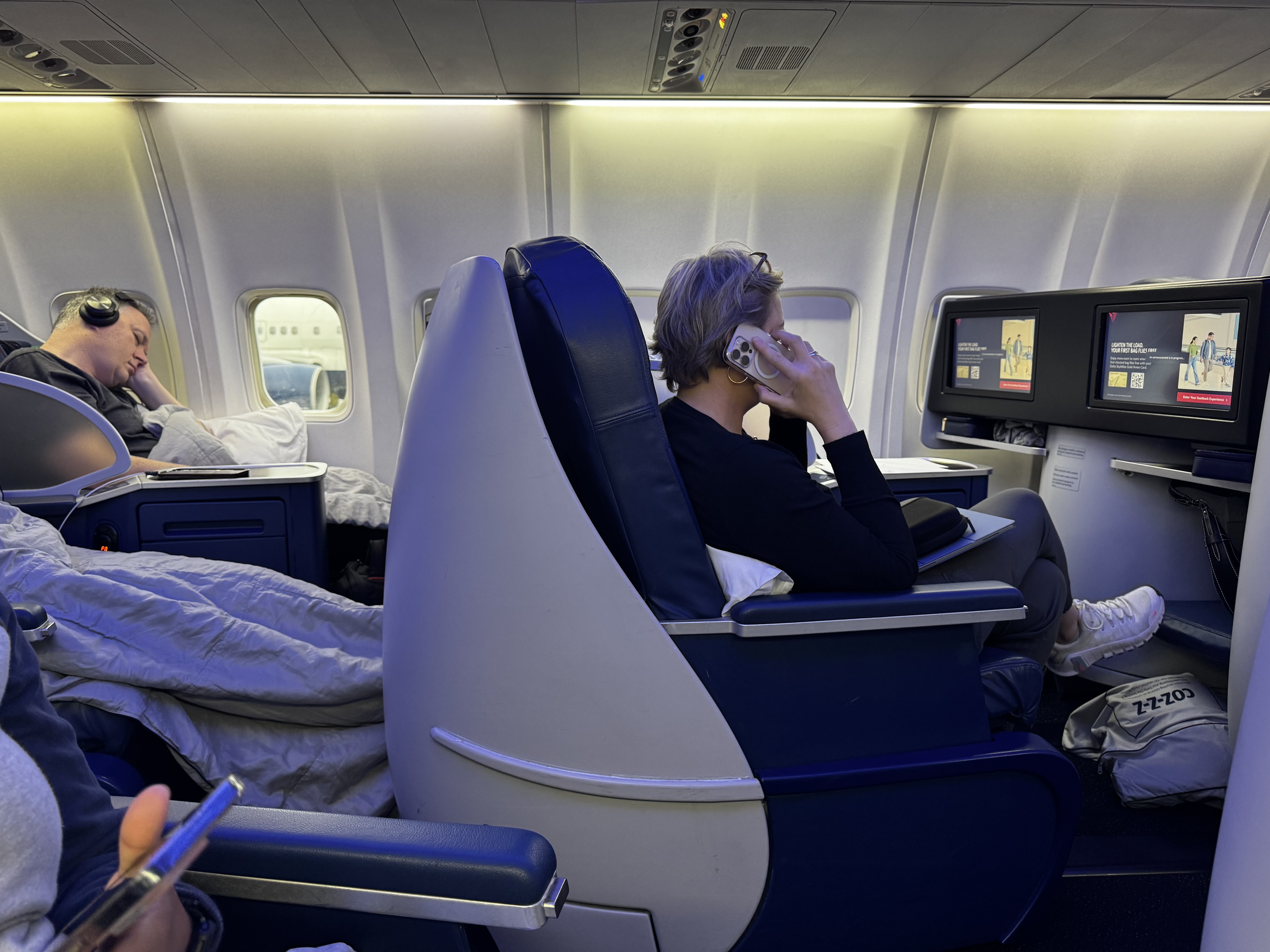 Delta One B757 200 LAX BOS A B seats