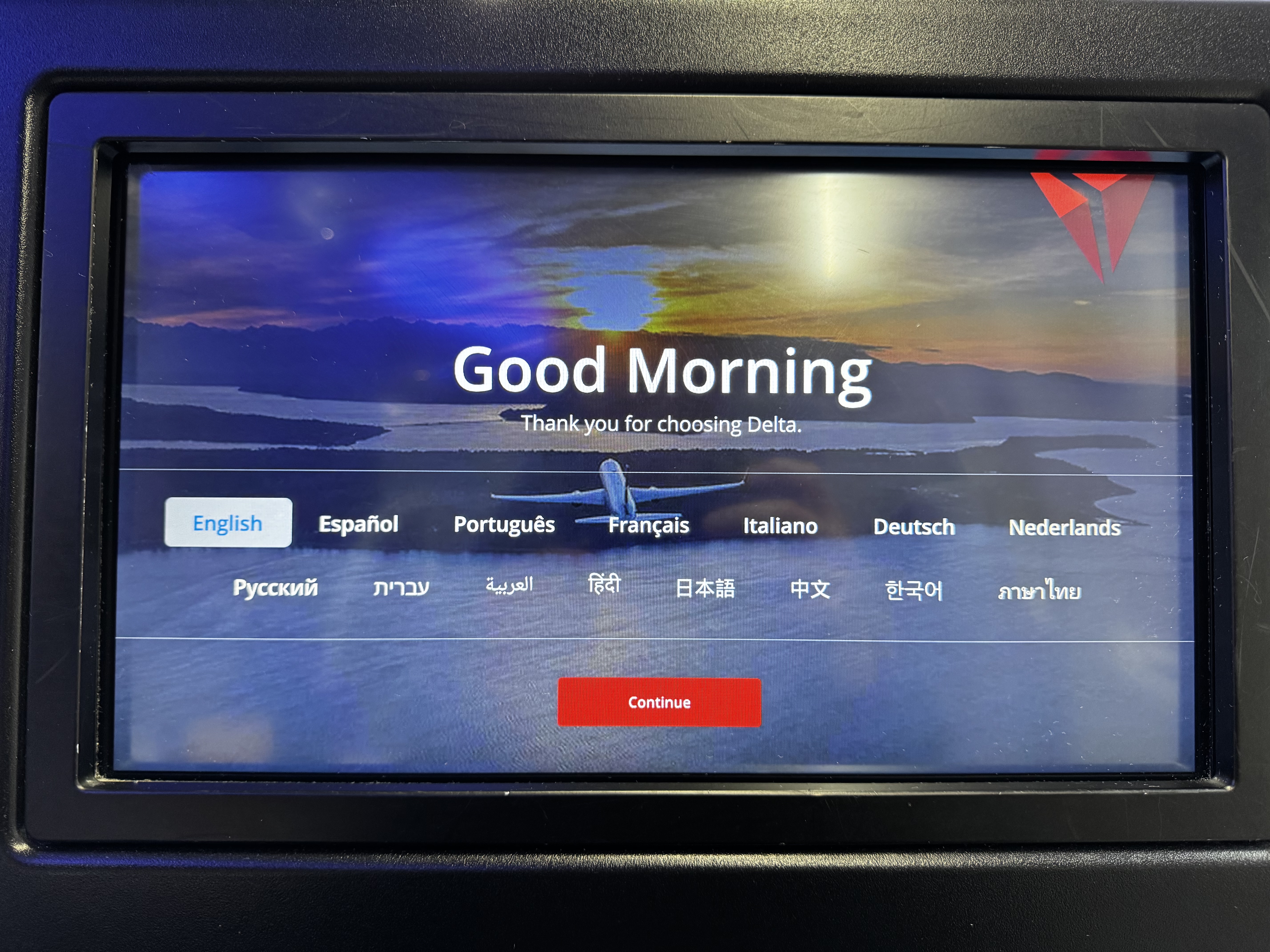 Delta One B757 200 LAX BOS entertainment screen