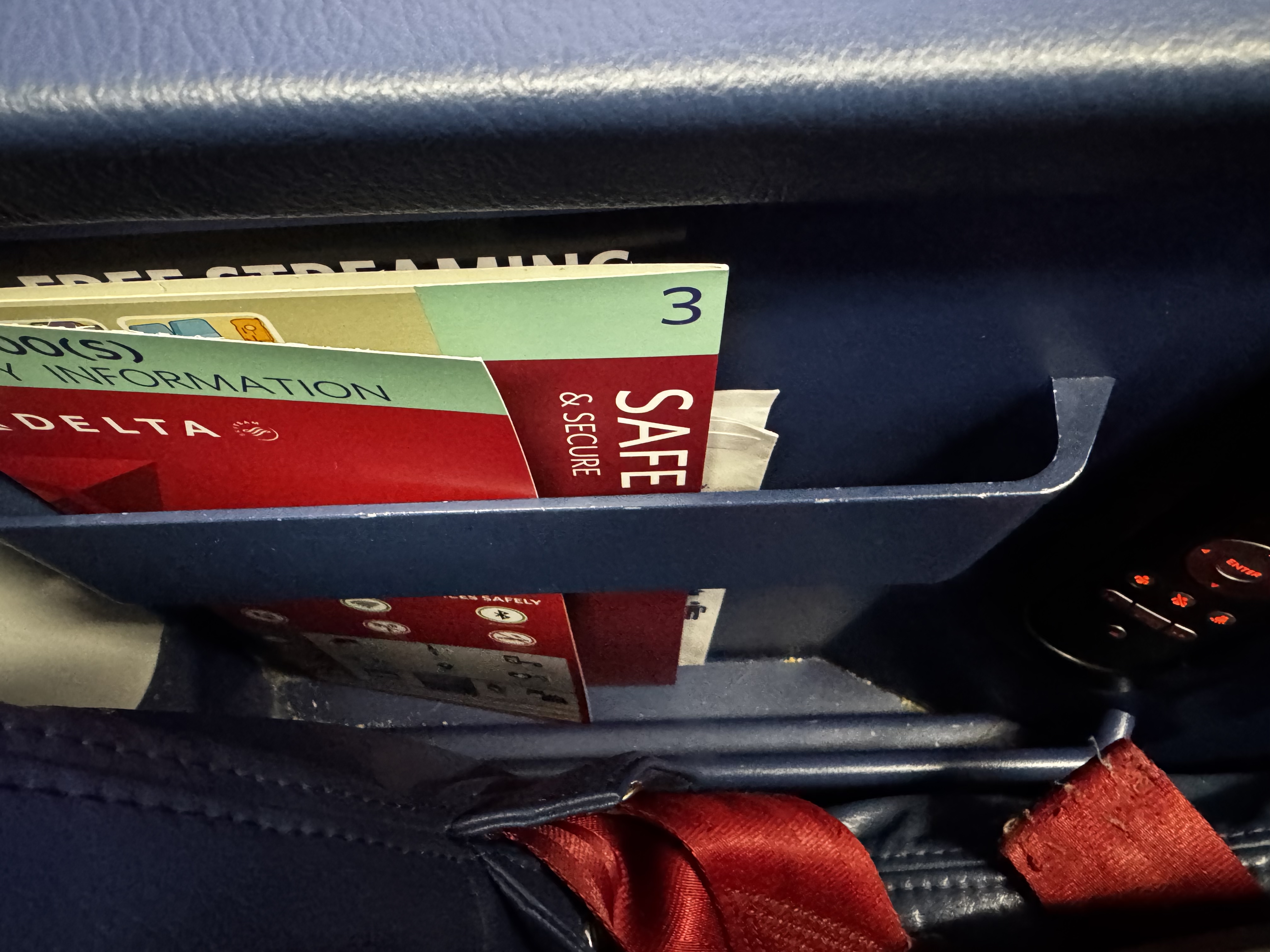 Delta One B757 200 LAX BOS info pocket