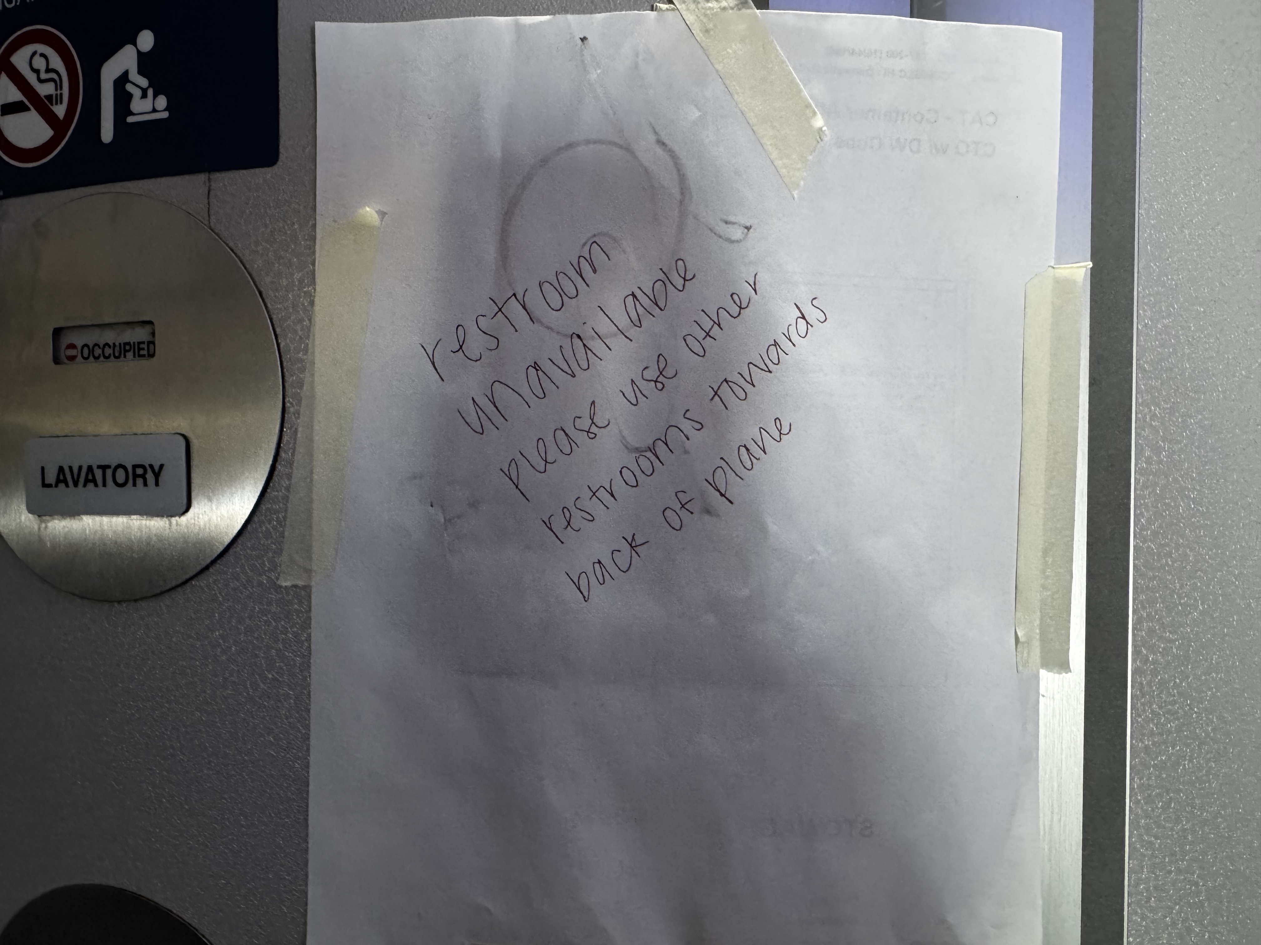 Delta One B757 200 LAX BOS lavatory broken