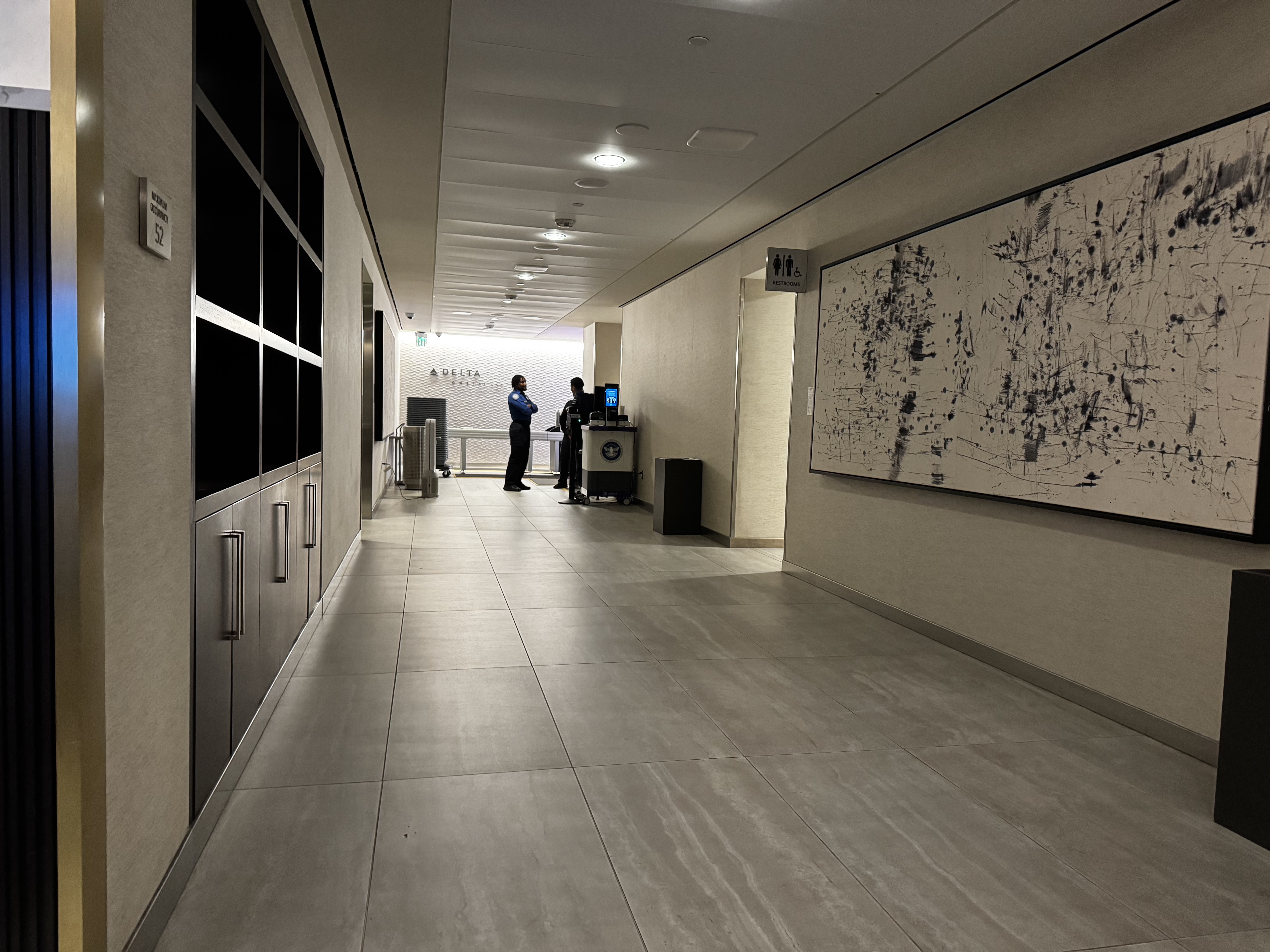 Delta One Lounge LAX private security checkpoint