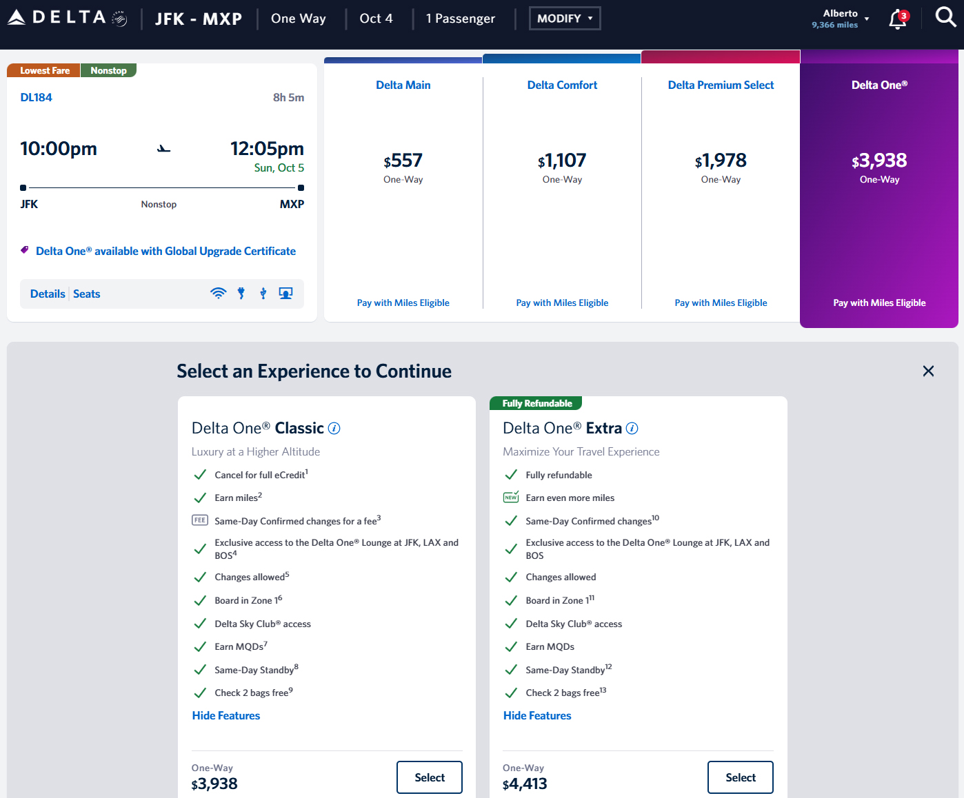 Delta One experiences Delta One experiences