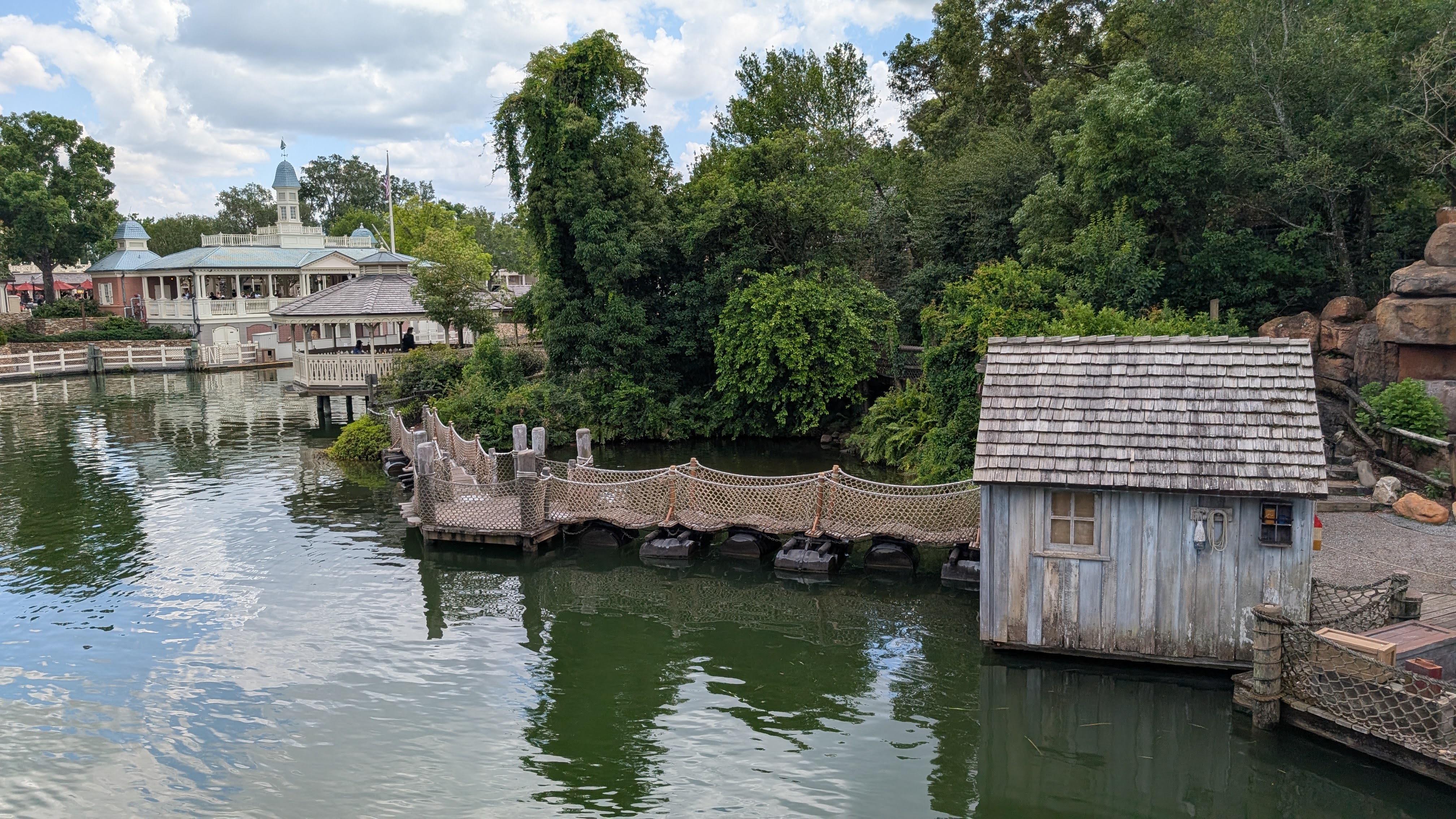 Disney World Magic Kingdom Tom Sawyer Island rope bridge Disney World Magic Kingdom Tom Sawyer Island rope bridge