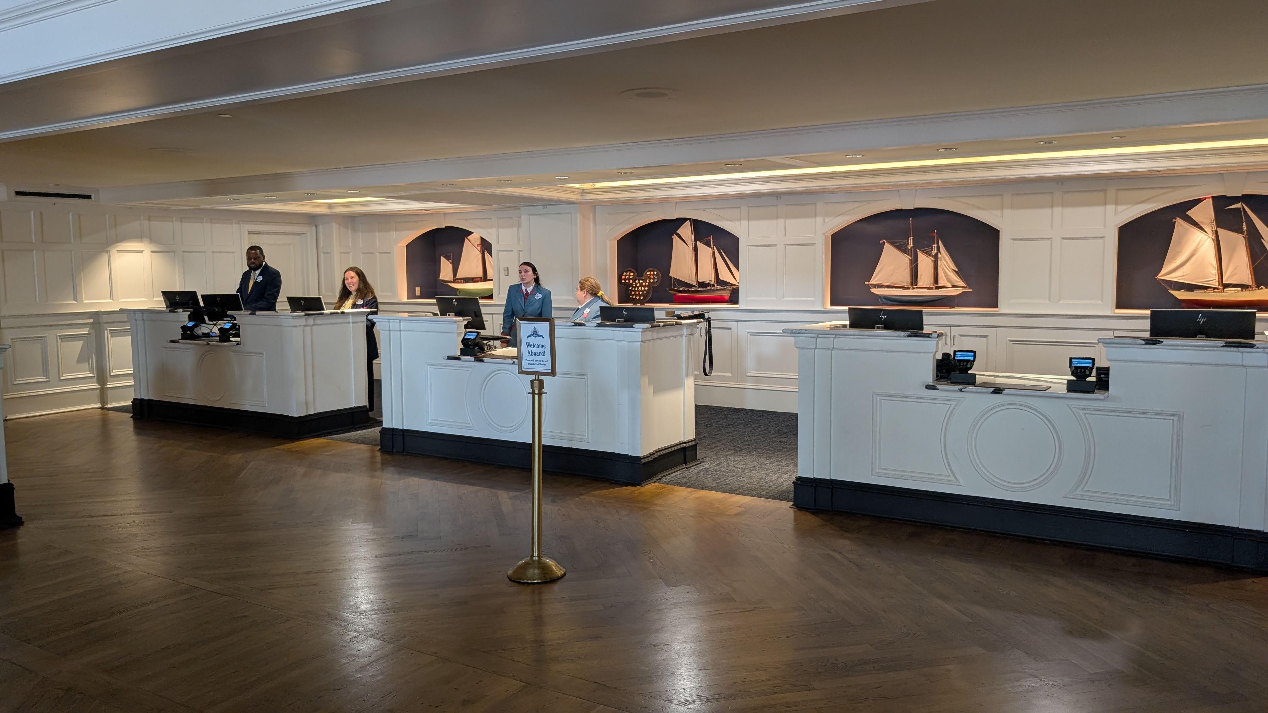 Disneys Yacht Club Resort check in desk Disneys Yacht Club Resort check in desk