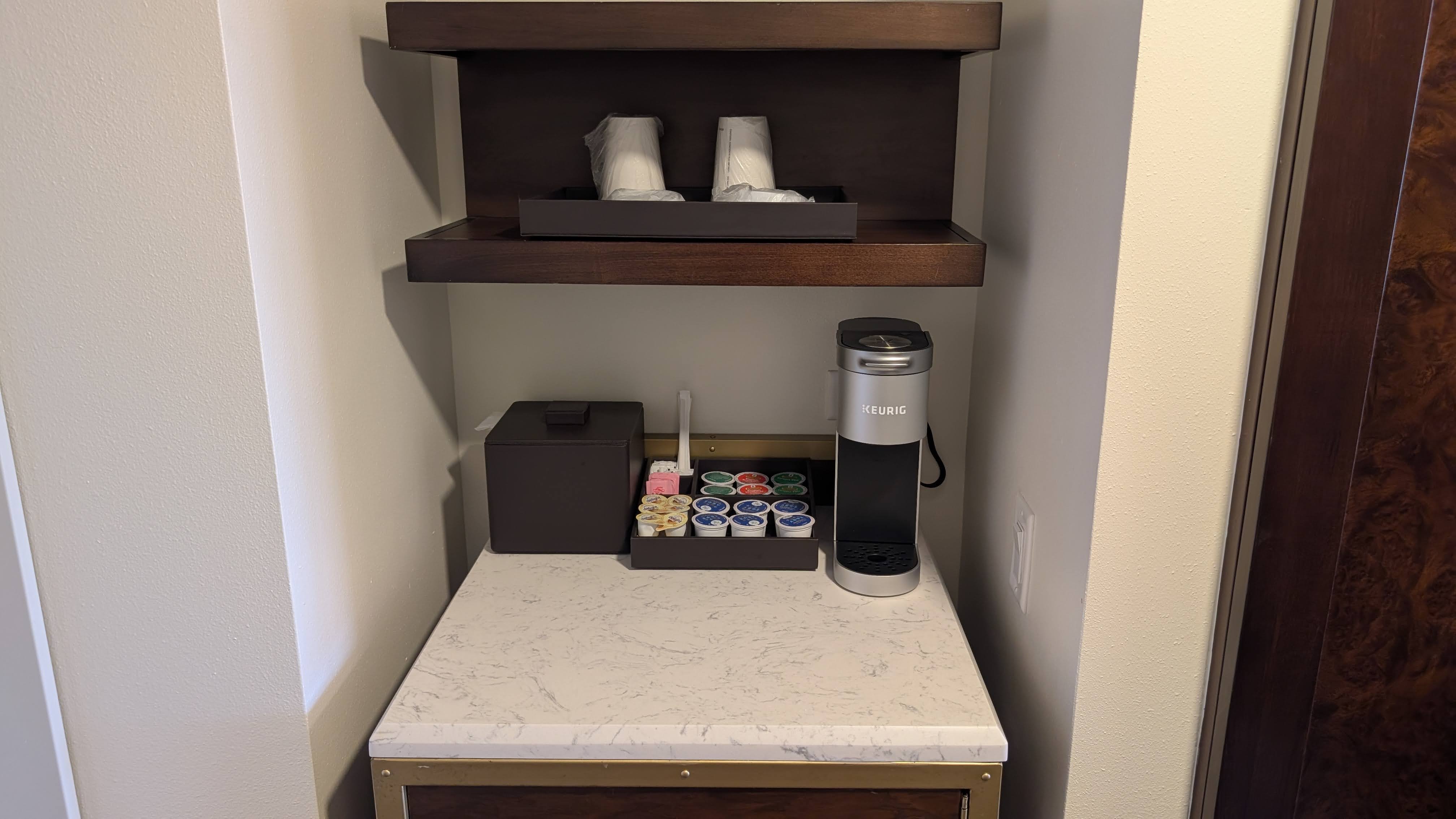 Disneys Yacht Club Resort guest room coffee station Disneys Yacht Club Resort guest room coffee station