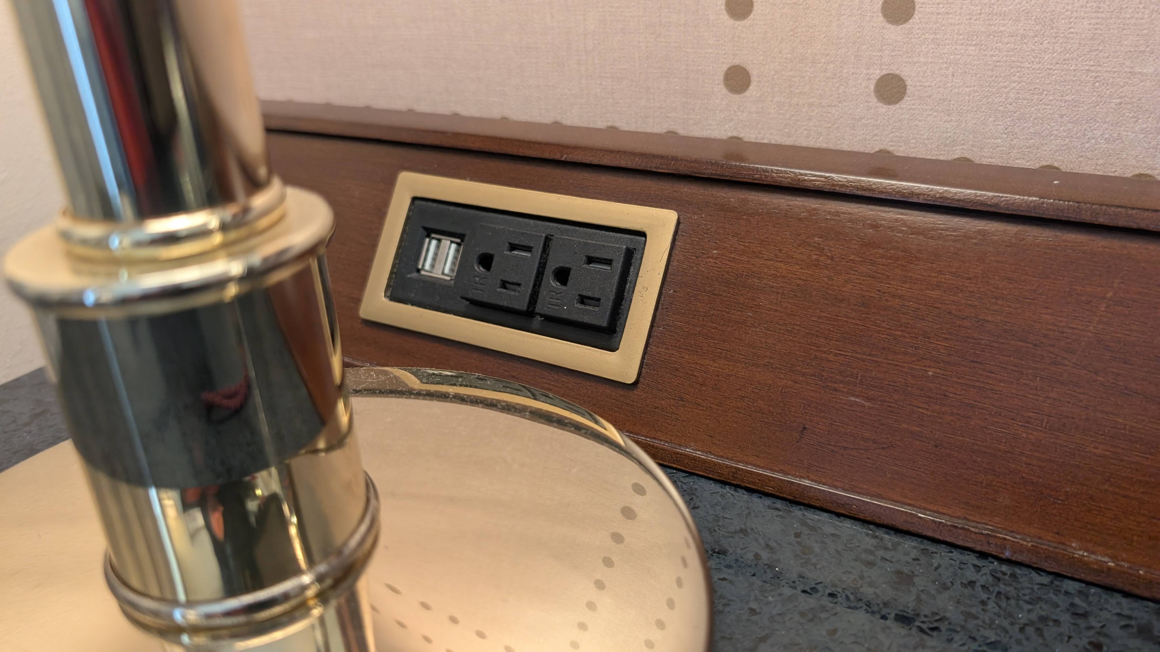 Disneys Yacht Club Resort guest room desk outlets Disneys Yacht Club Resort guest room desk outlets