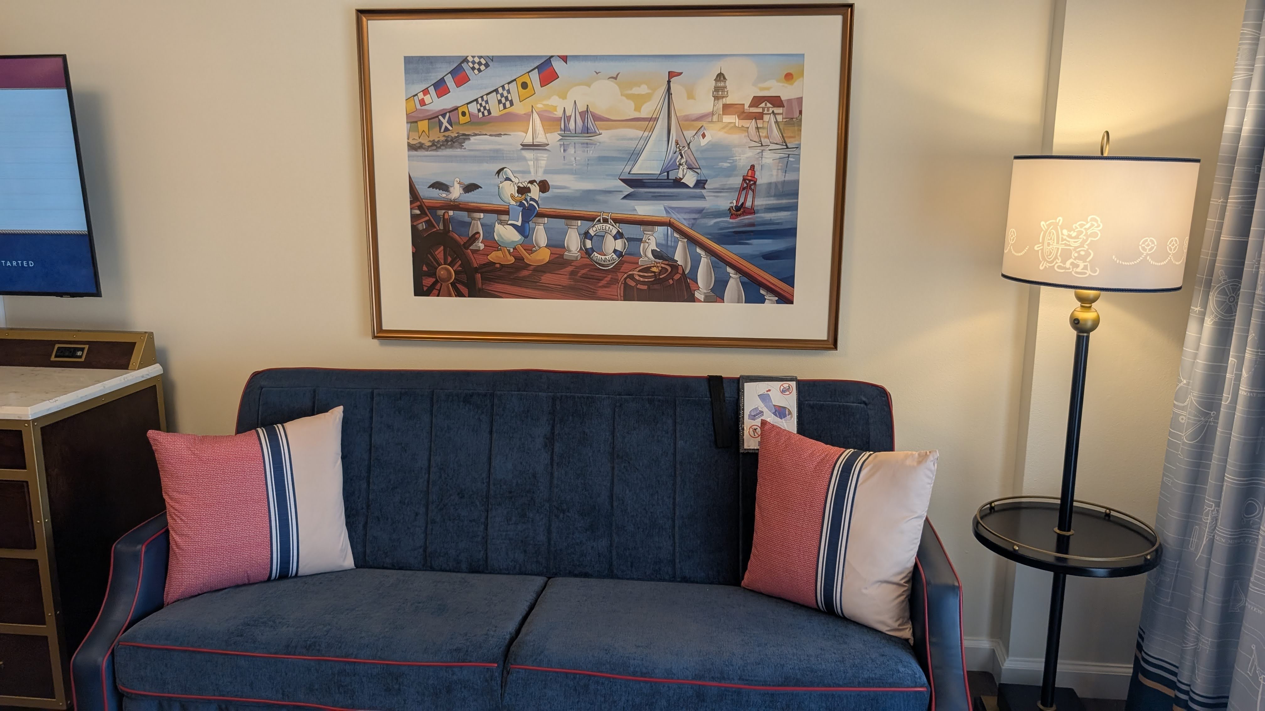Disneys Yacht Club Resort guest room sofa bed Disneys Yacht Club Resort guest room sofa bed