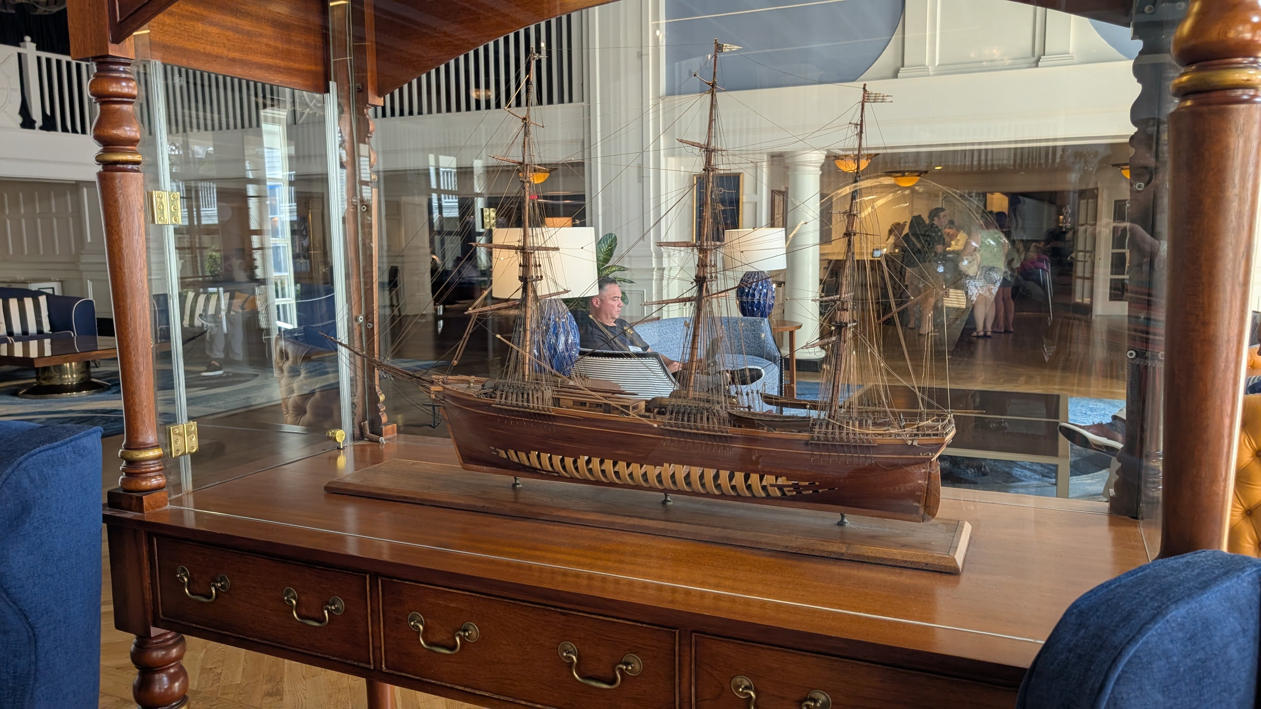 Disneys Yacht Club Resort lobby ship Disneys Yacht Club Resort lobby ship