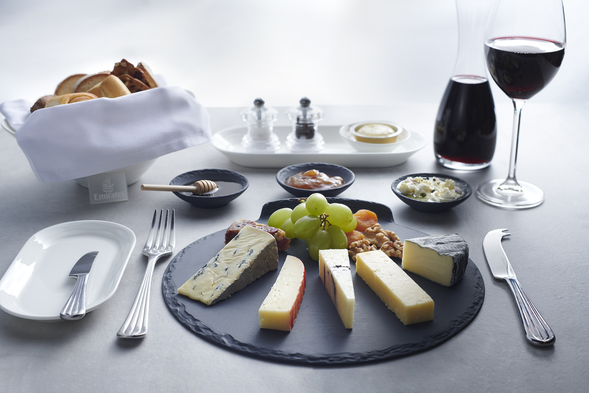 Emirates first class cheese board Emirates first class cheese board