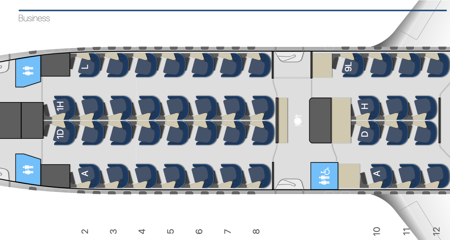 Finnair A350 900 business class seat map