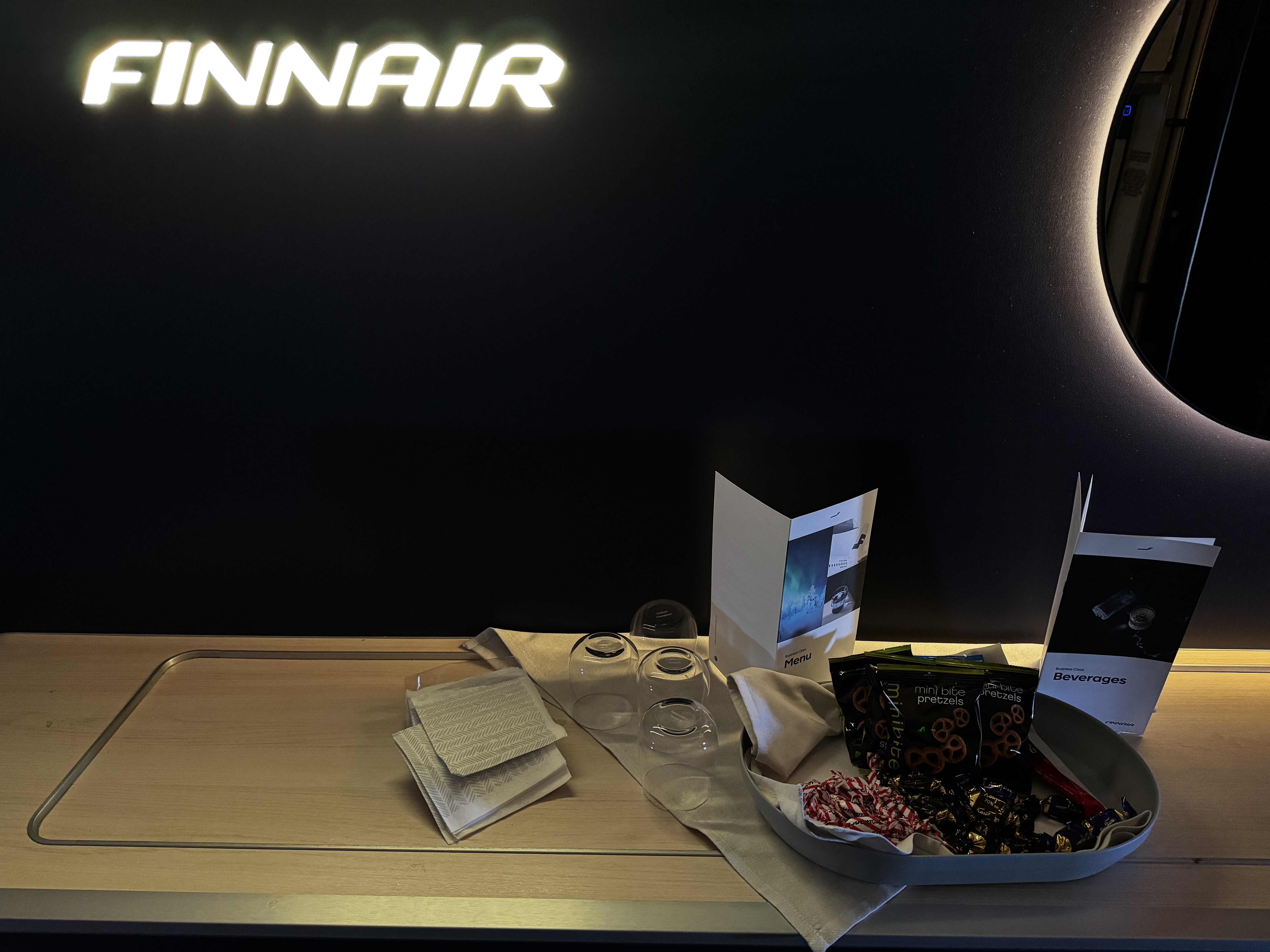 Finnair A350XWB business class snack area