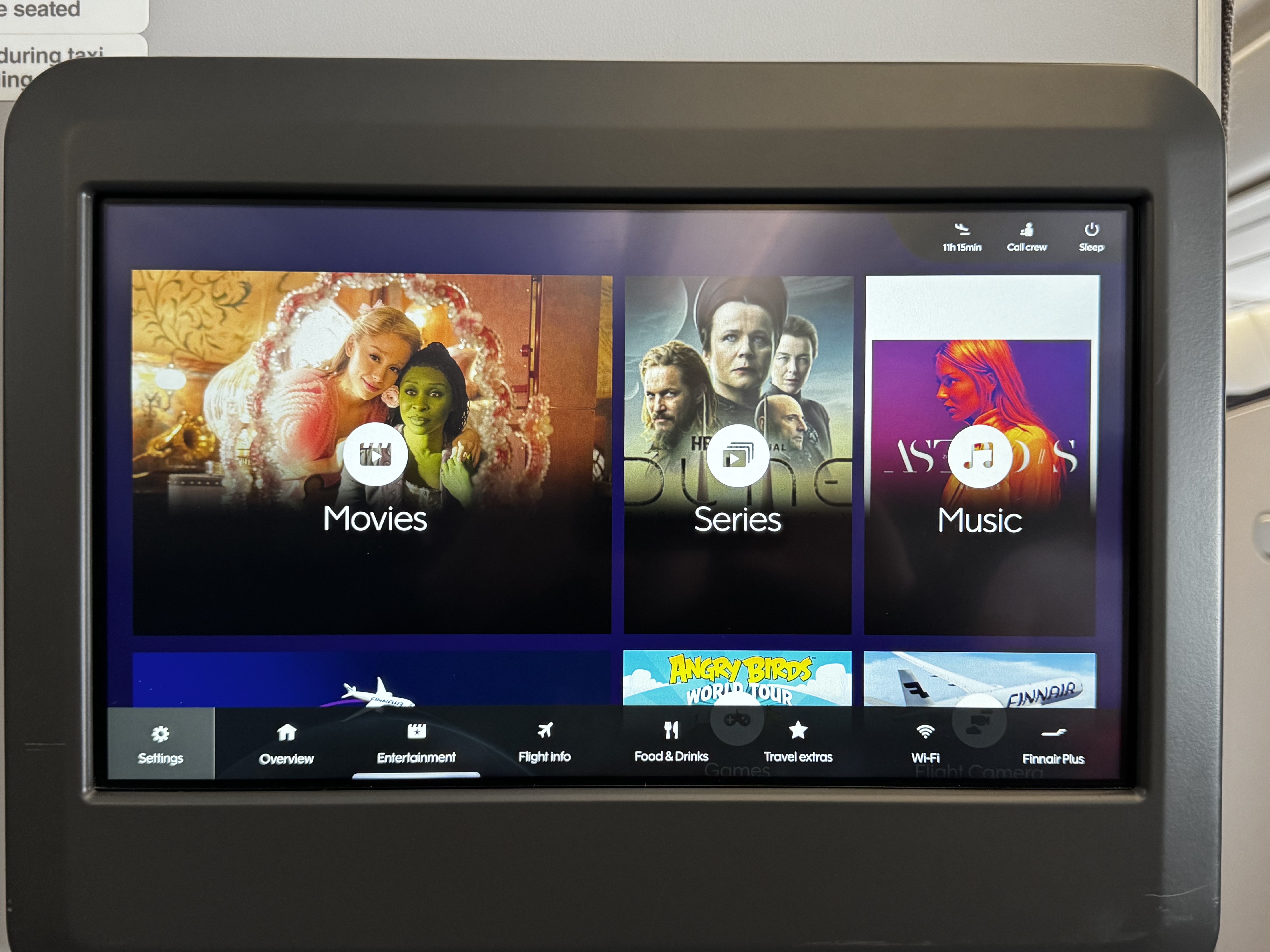 Finnair A350XWB premium economy entertainment options Finnair A350XWB premium economy entertainment options