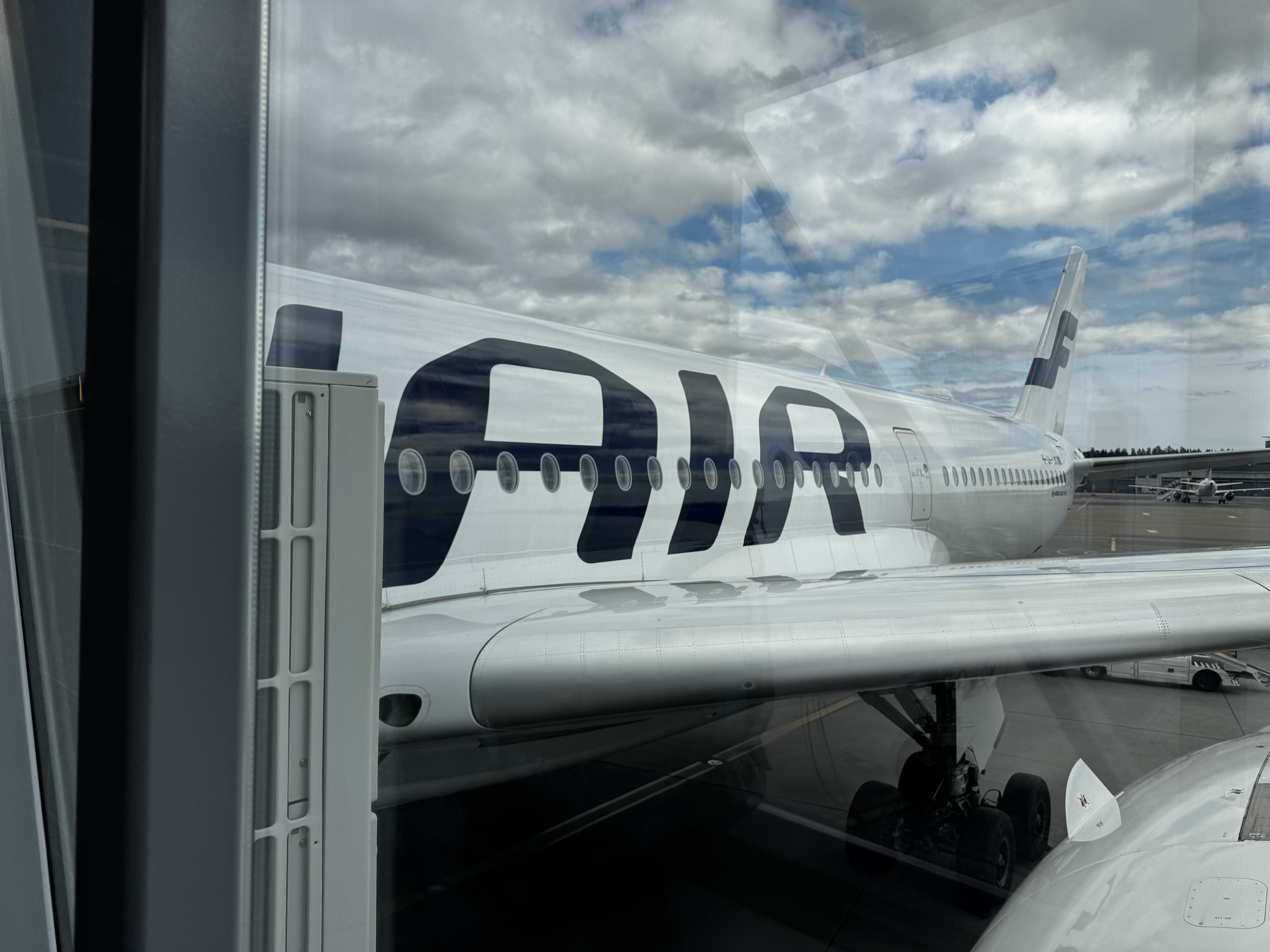 Finnair A350XWB premium economy plane from jet bridge Finnair A350XWB premium economy plane from jet bridge