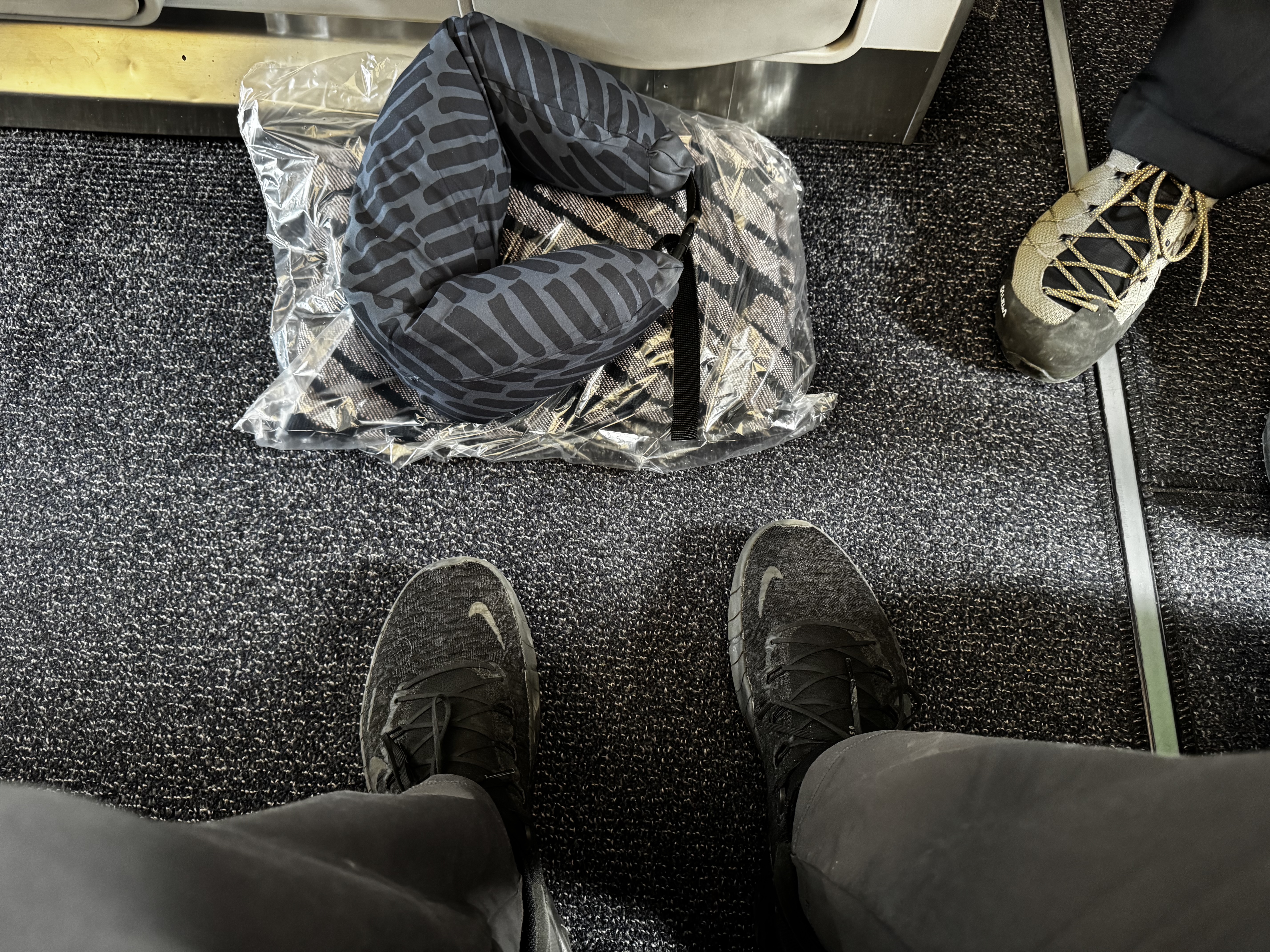 Finnair A350XWB premium economy space at feet Finnair A350XWB premium economy space at feet