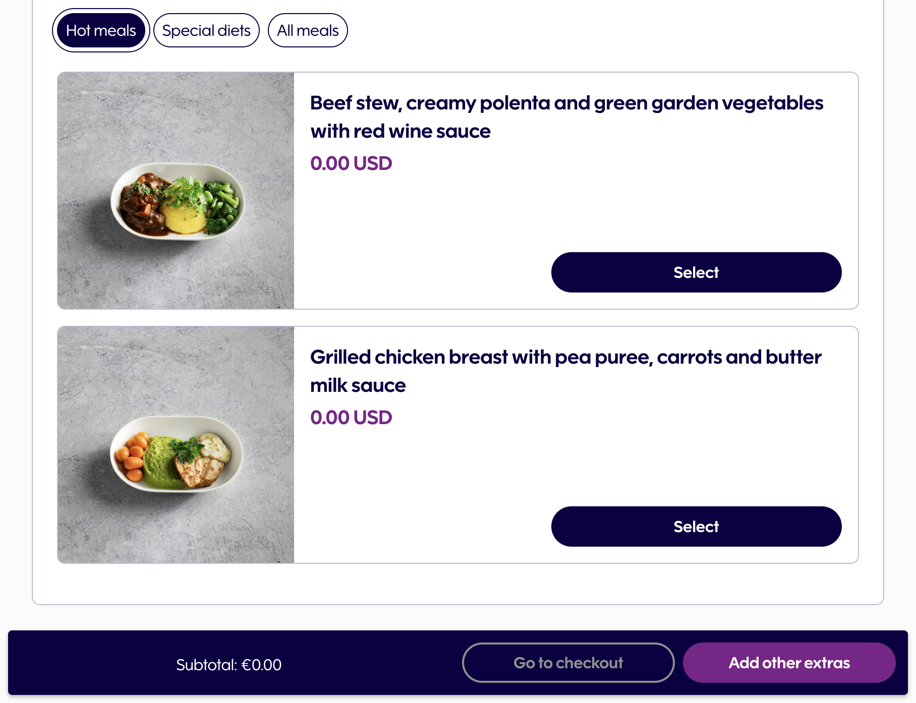 Finnair preorder meal options Finnair preorder meal options