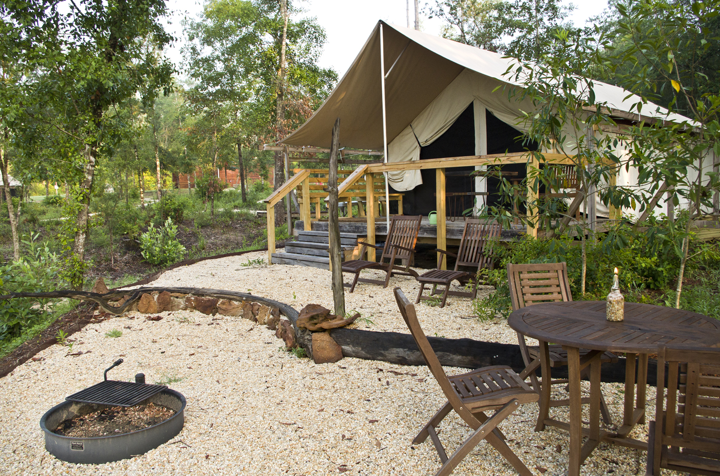 Glamping tent at Coldwater Gardens Glamping tent at Coldwater Gardens