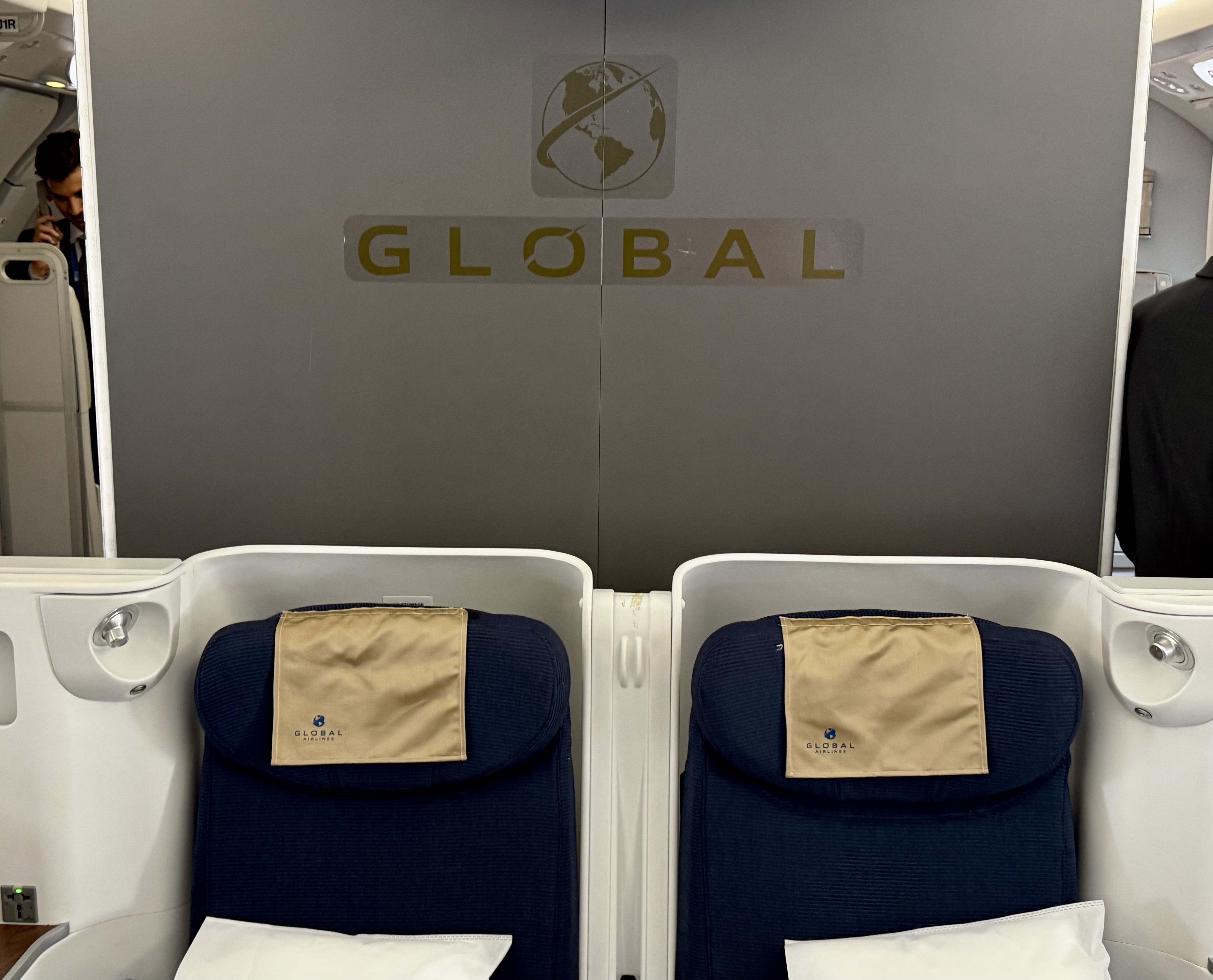 Global Airlines business class cabin 