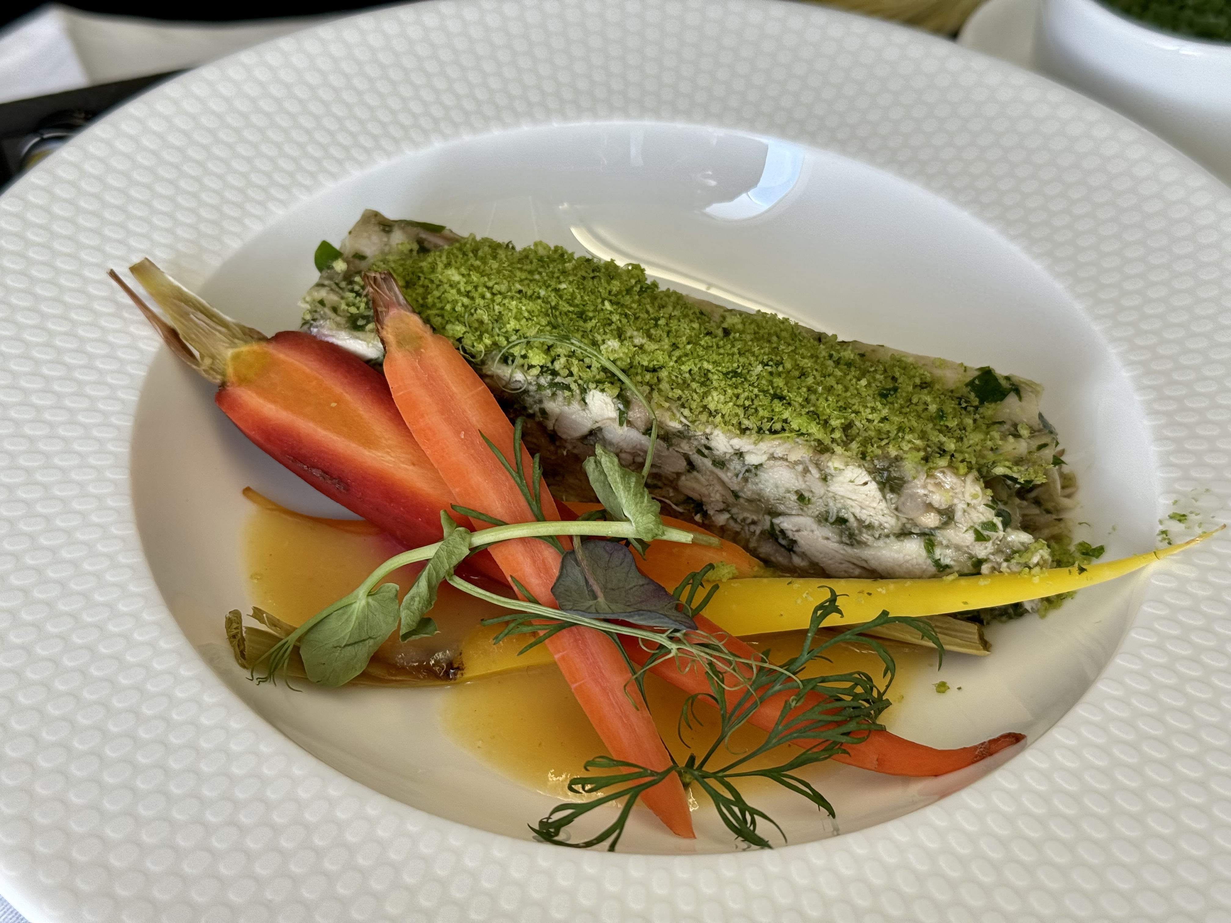 Global Airlines business class chicken terrine Global Airlines business class chicken terrine