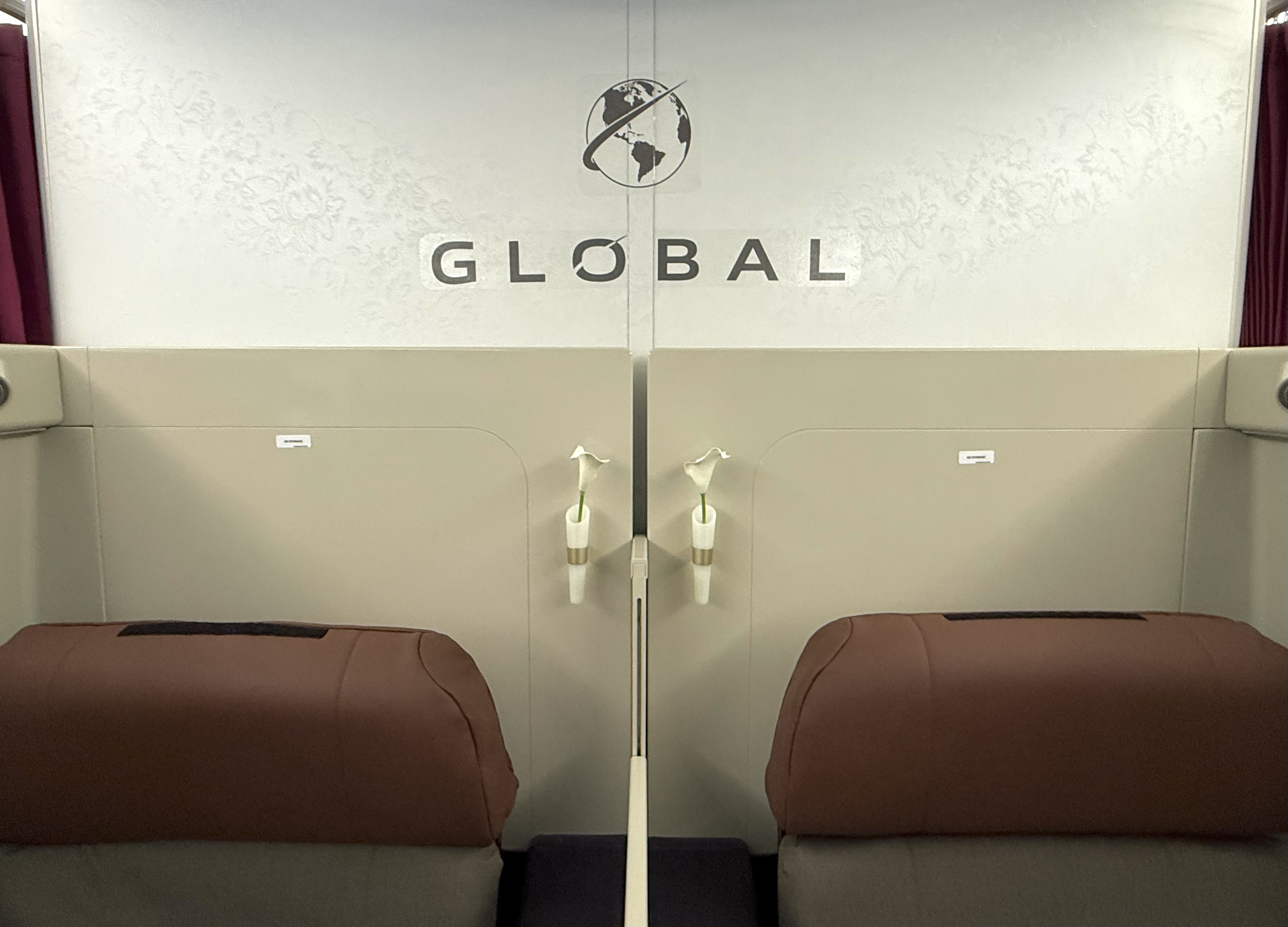 Global Airlines first class cabin