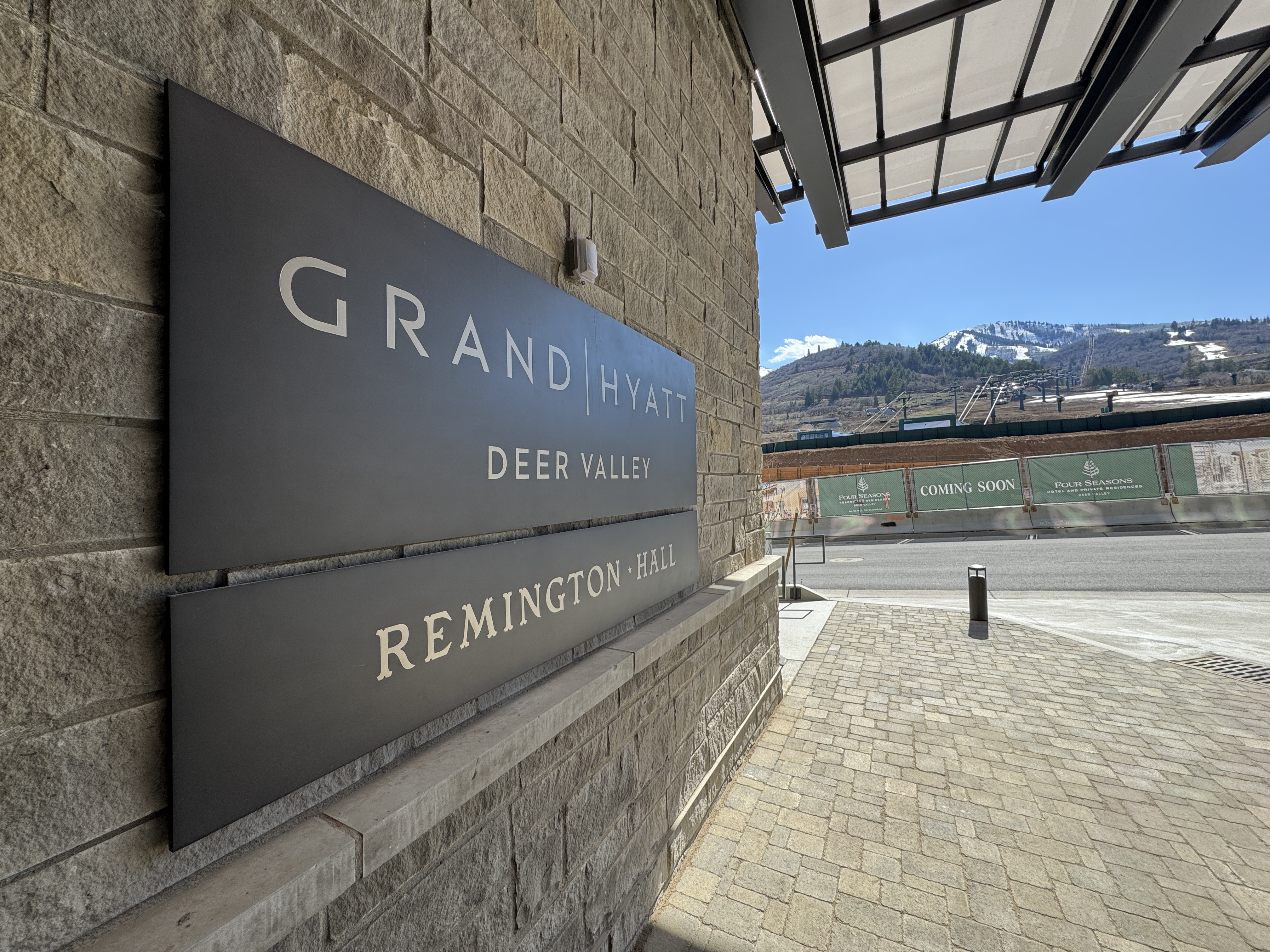 Grand Hyatt Deer Valley Exterior Name Sign Angle Grand Hyatt Deer Valley Exterior Name Sign Angle