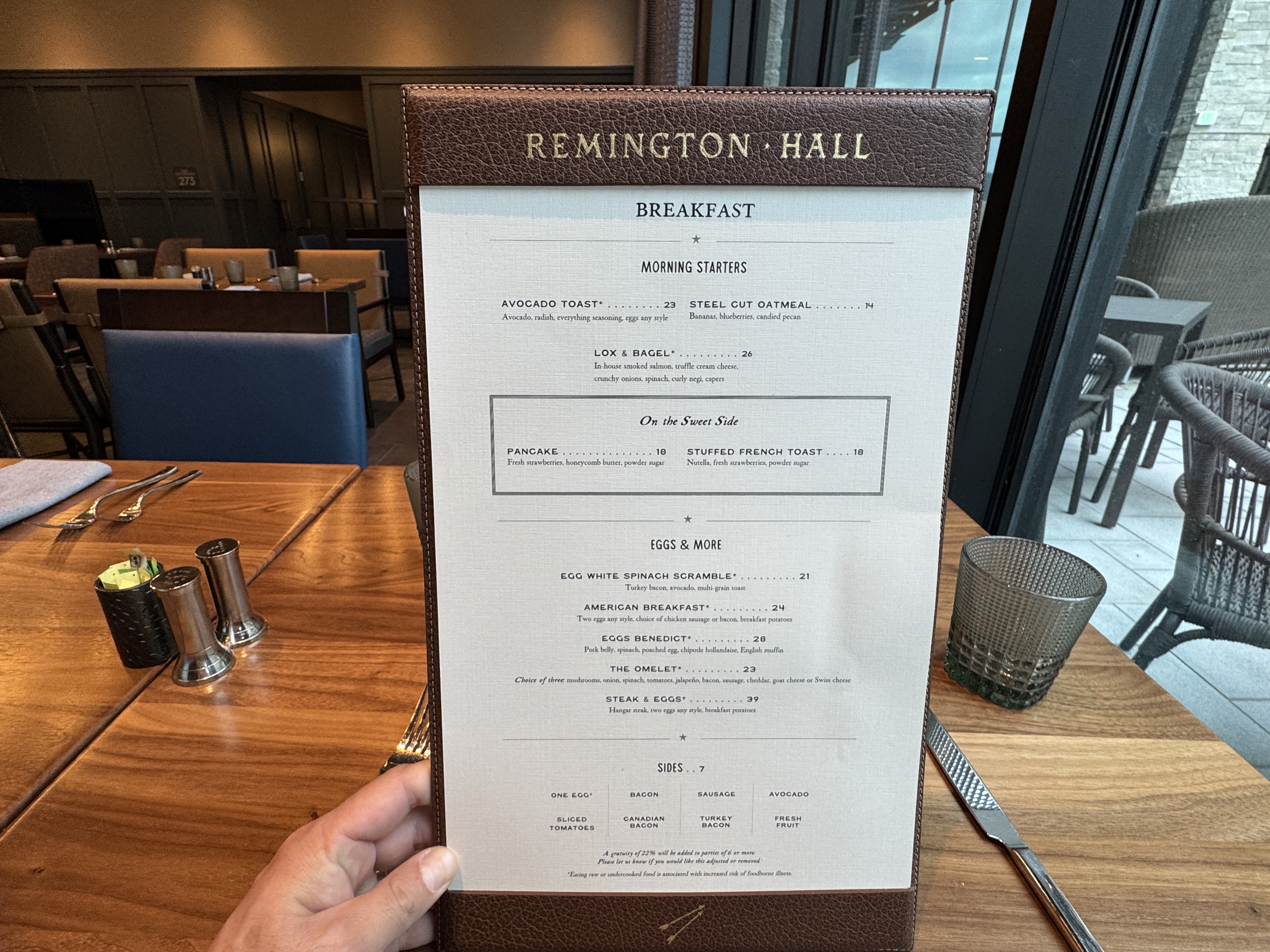 Grand Hyatt Deer Valley Remington Hall A la carte menu Grand Hyatt Deer Valley Remington Hall A la carte menu