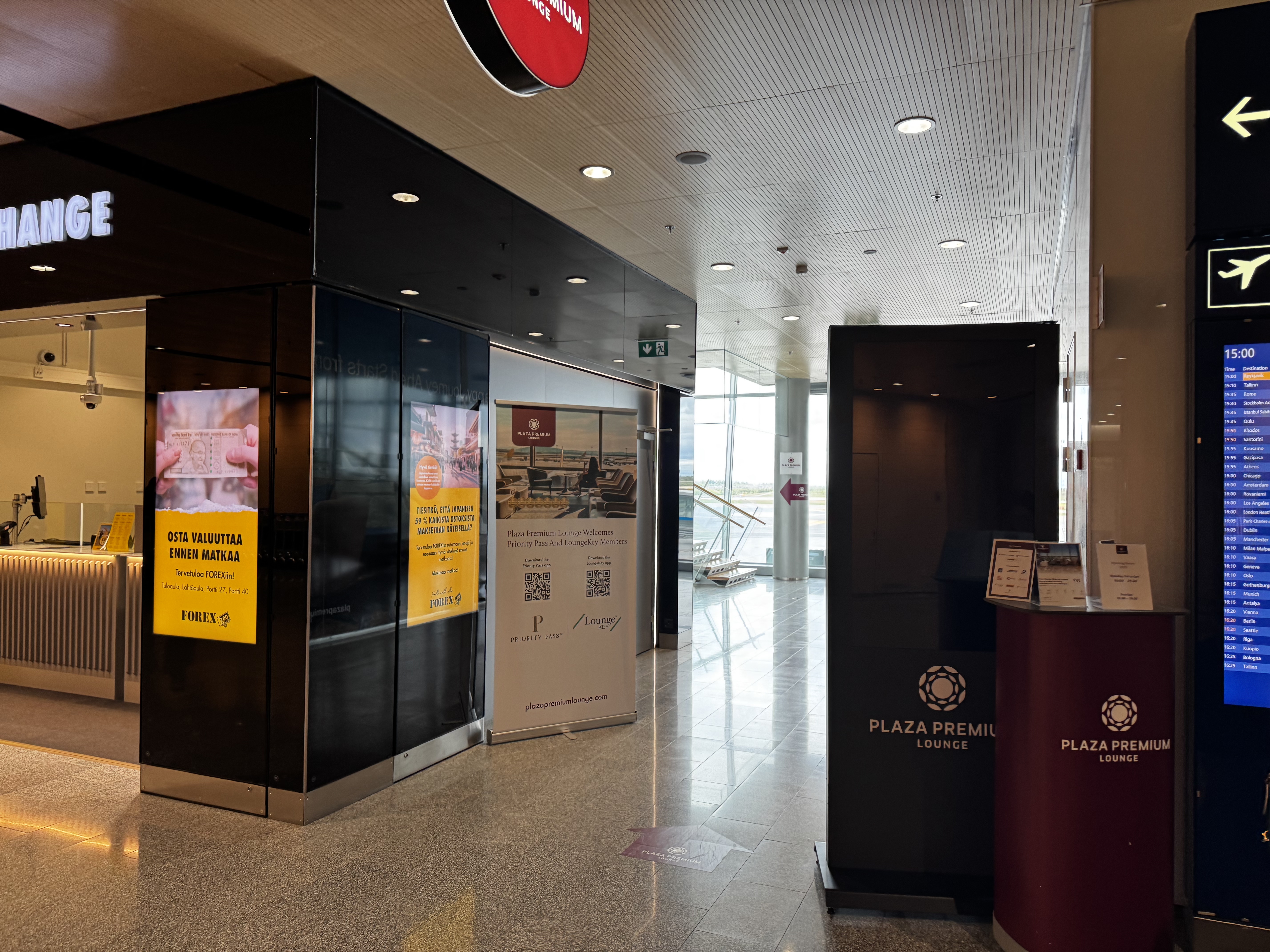 Helsinki HEL Plaza Premium Lounge entrance Non Schengen Helsinki HEL Plaza Premium Lounge entrance Non Schengen
