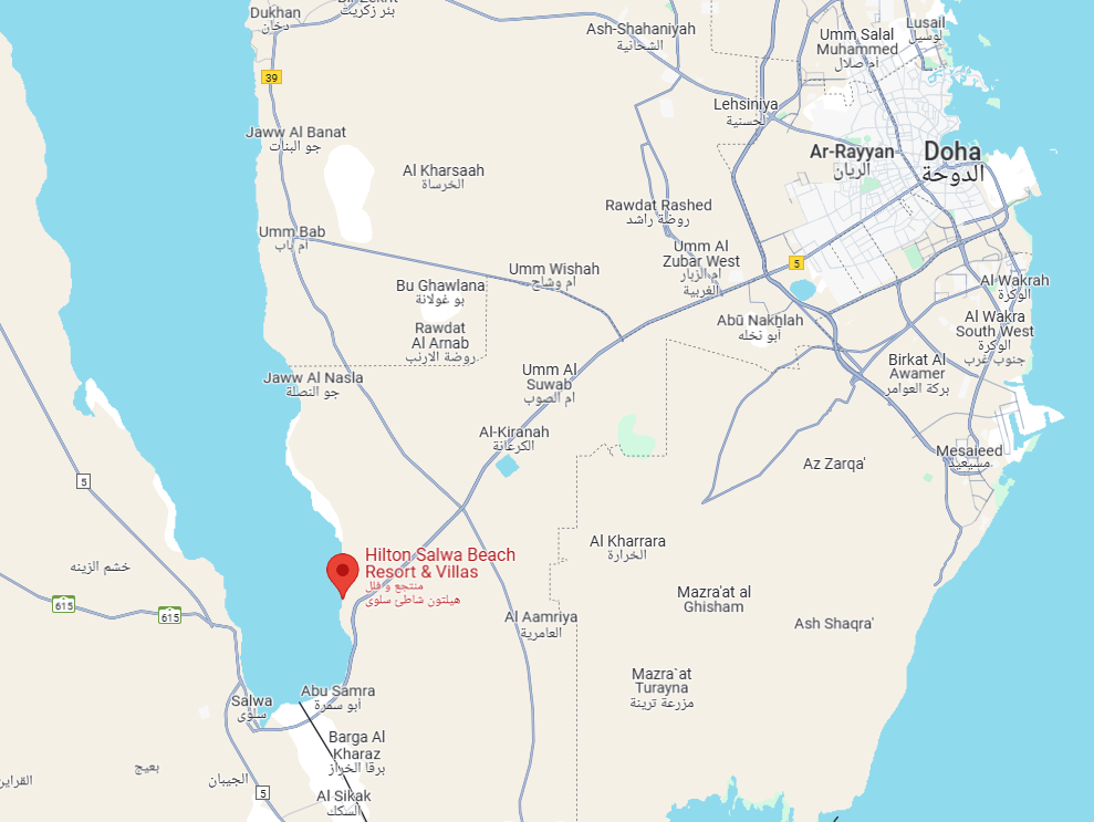Hilton Salwa Beach Resort & Villas Google Maps