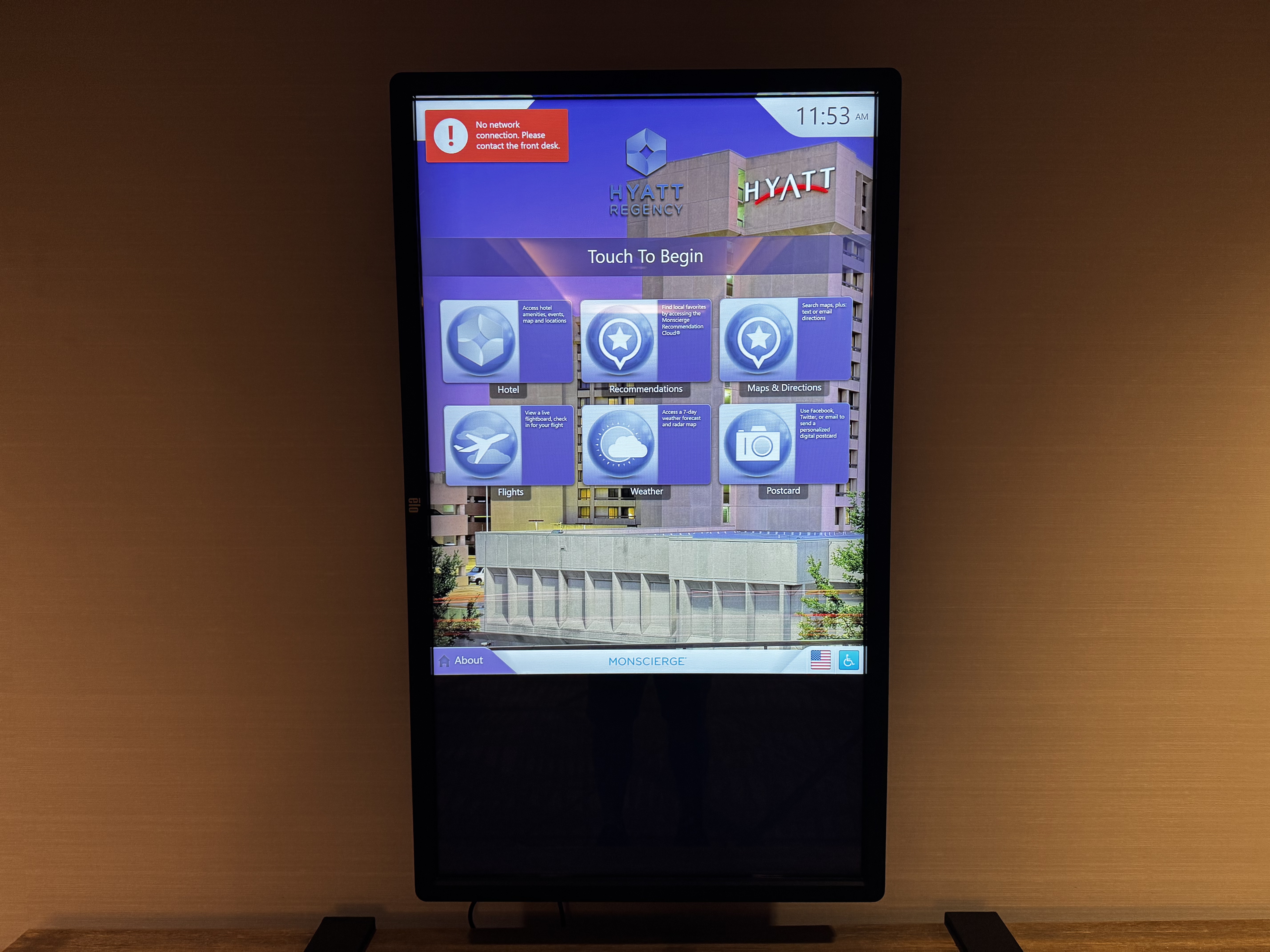 Hyatt Regency DFW digital information board