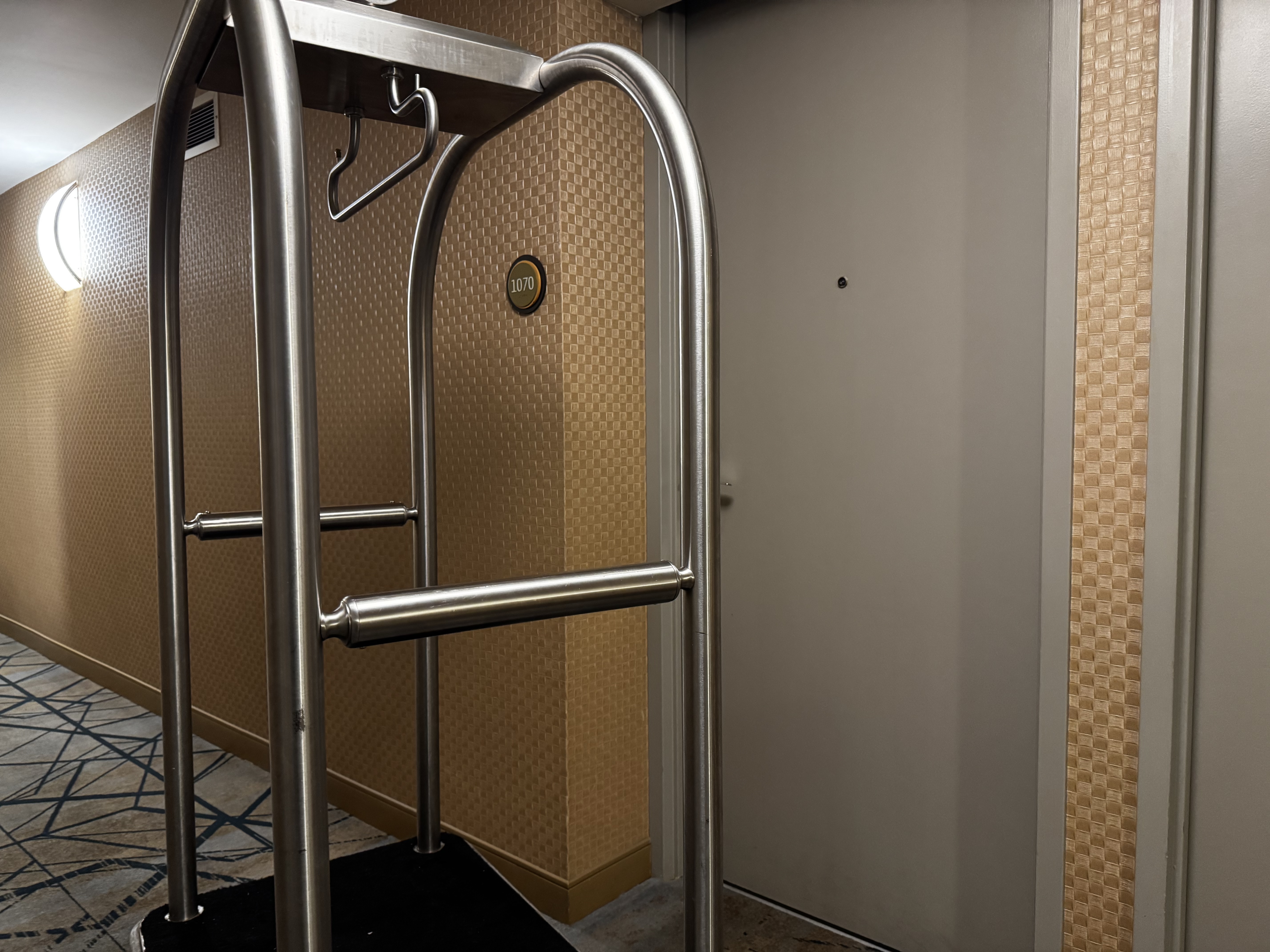 Hyatt Regency DFW door with luggage cart