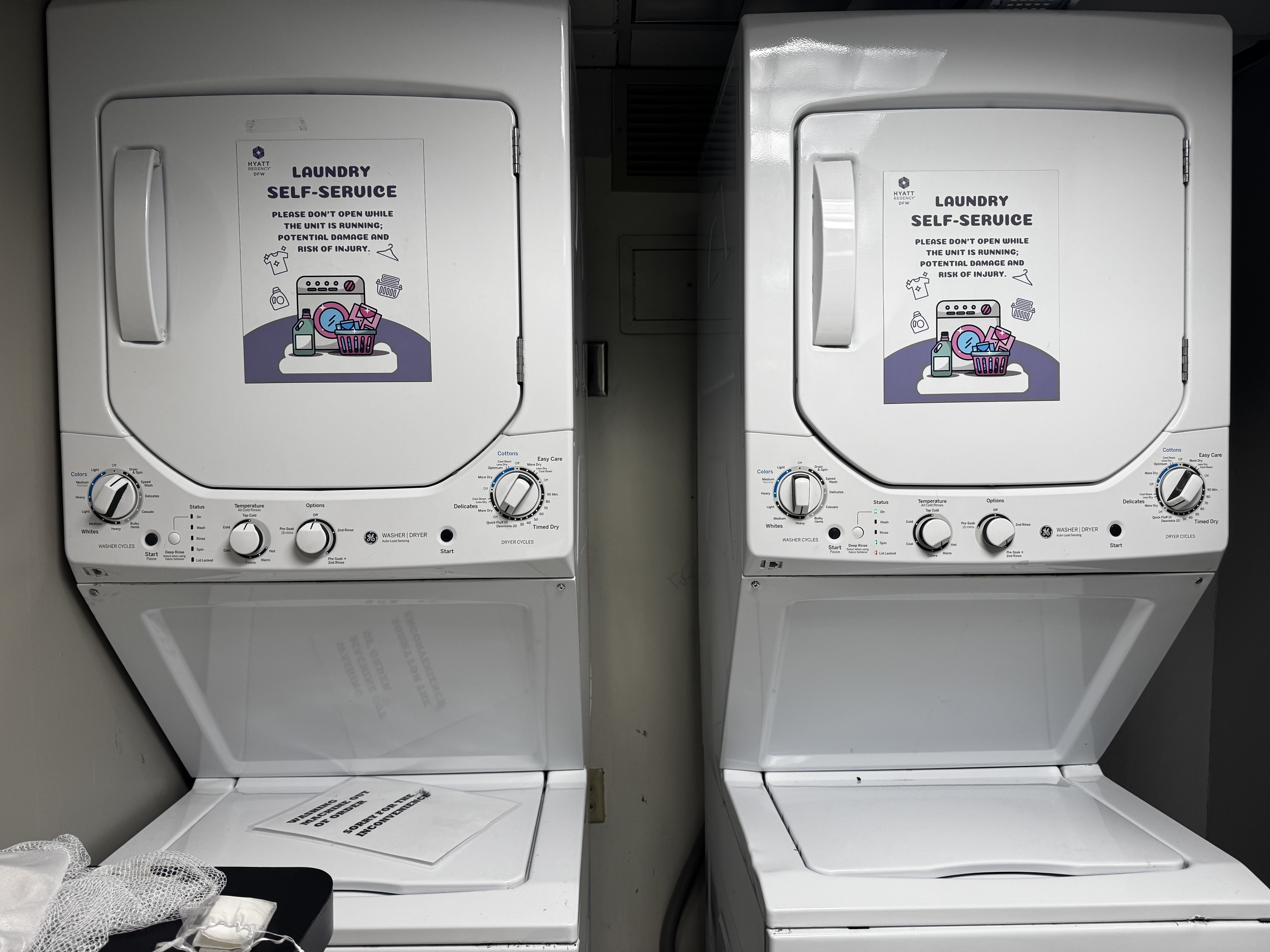 Hyatt Regency DFW laundry machines