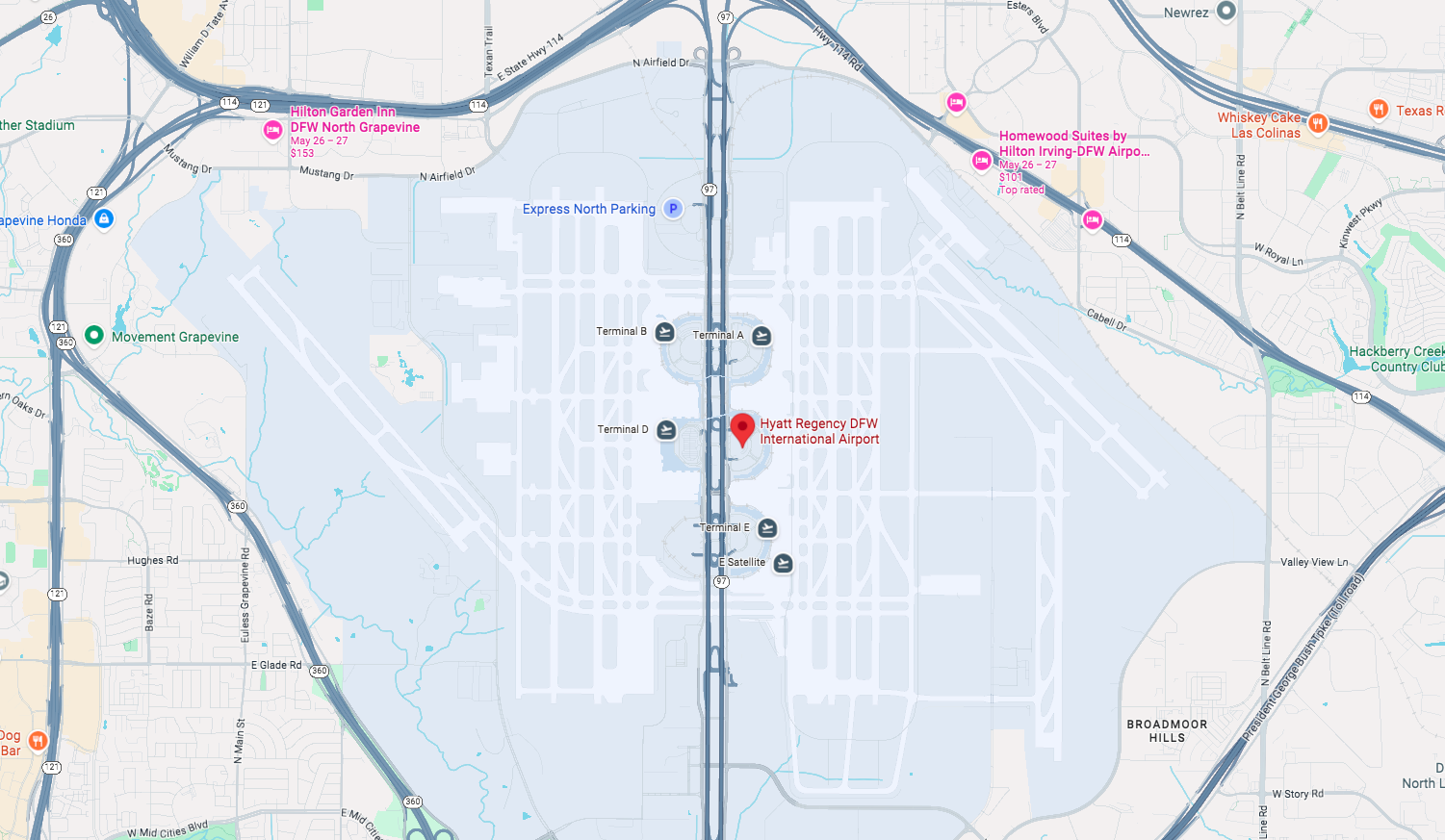 Hyatt Regency DFW location