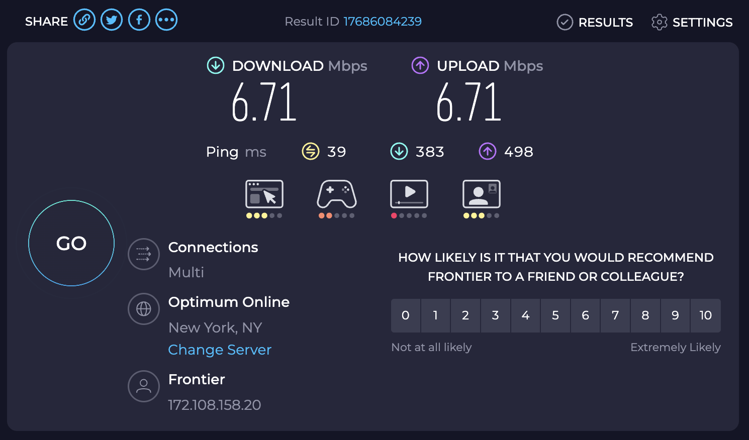 Hyatt Regency DFW speed test