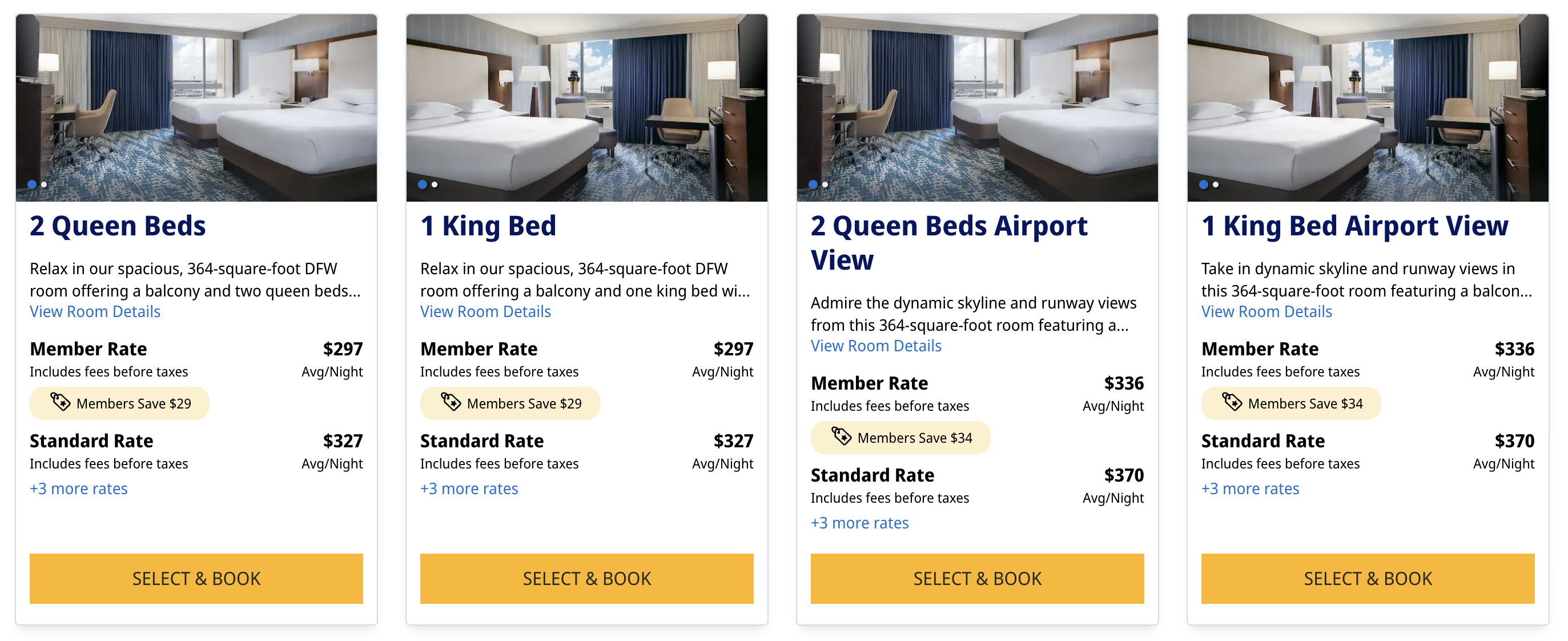 Hyatt Regency DFW standard room prices