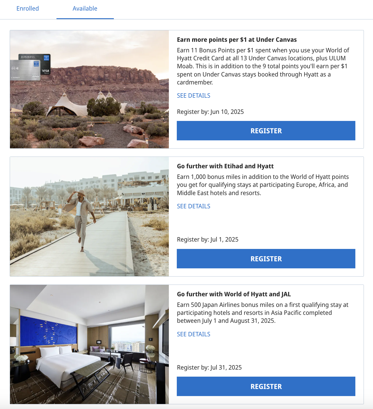 Hyatt website new update