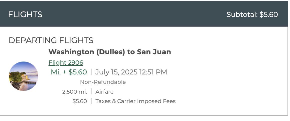 IAD SJU Miles IAD SJU Miles cost