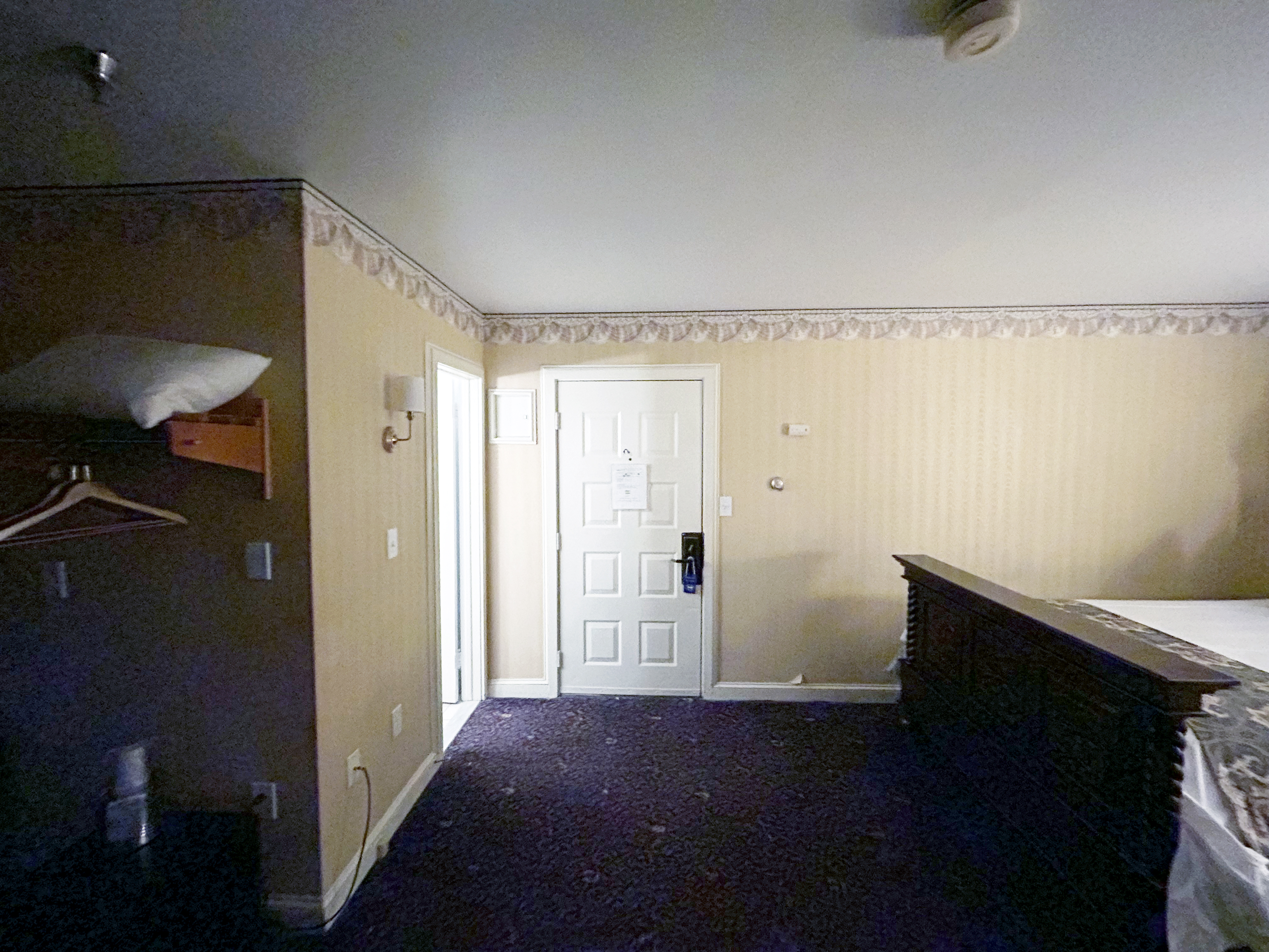 Inn at Saratoga Room 112 toward hallway lightened