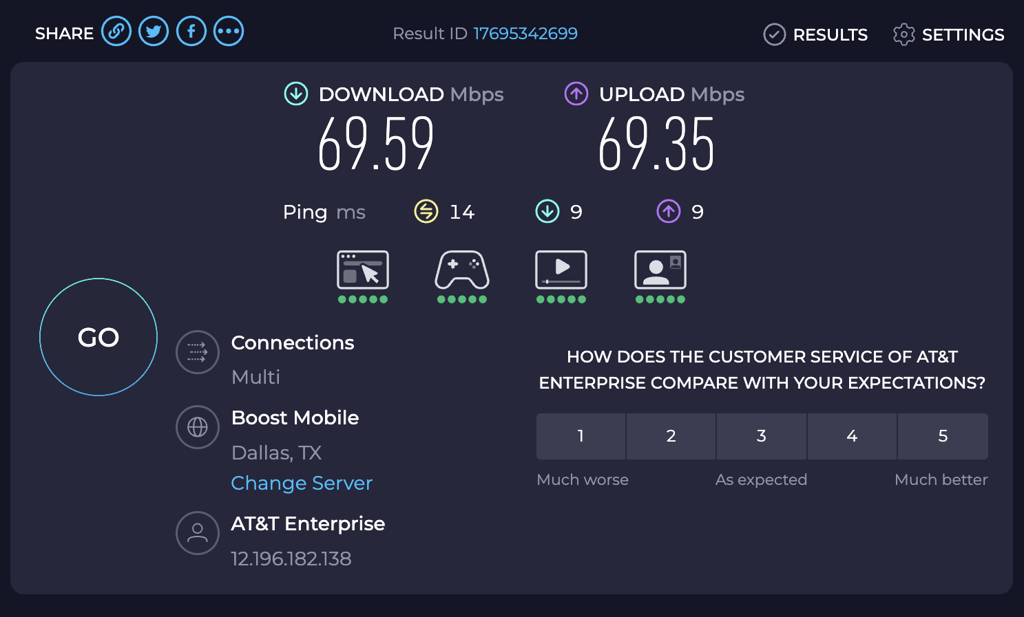 JSX DAL lounge wifi speed test
