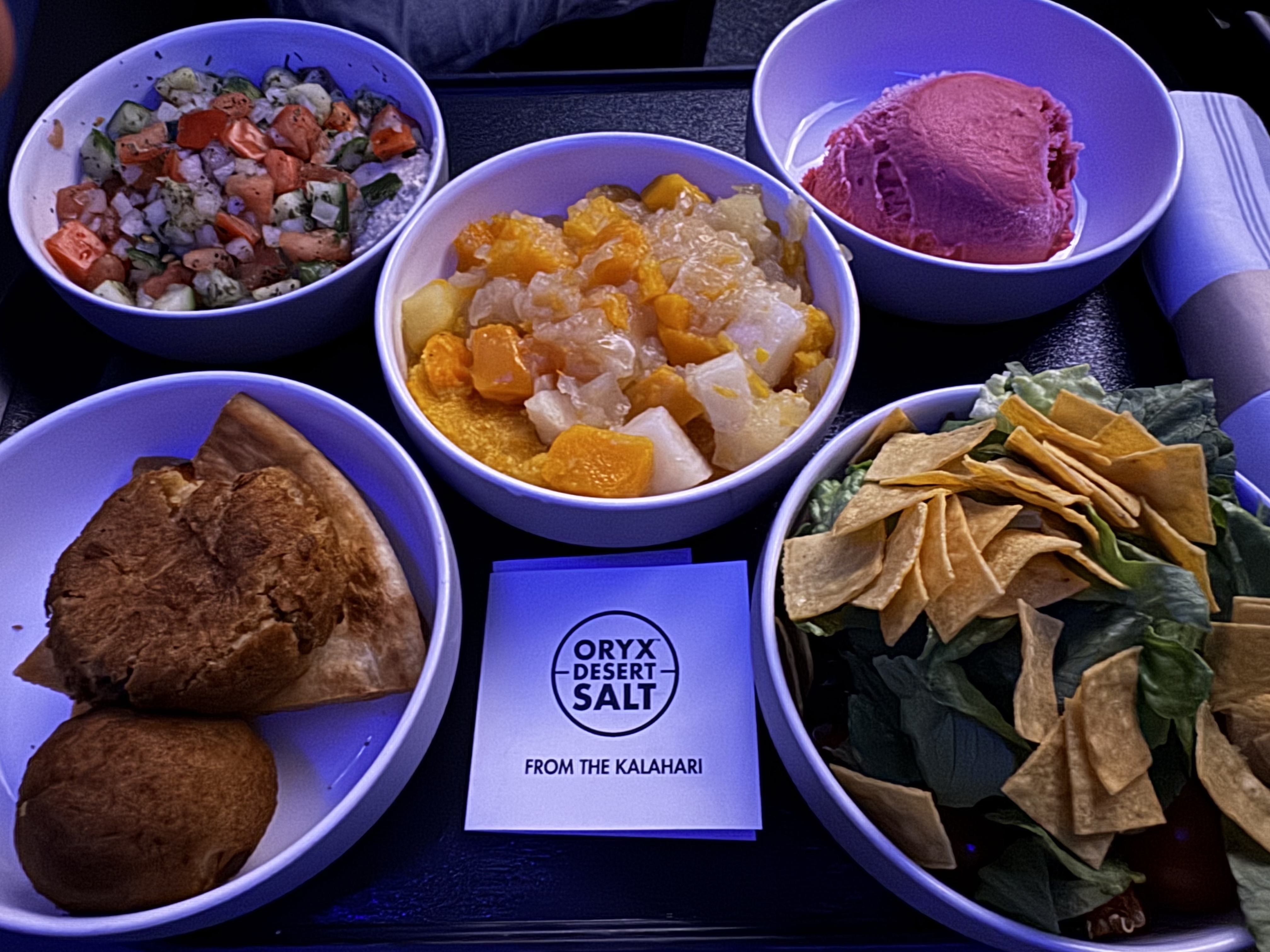 JetBlue Mint A321XLR BOS MAD dinner JetBlue Mint A321XLR BOS MAD dinner
