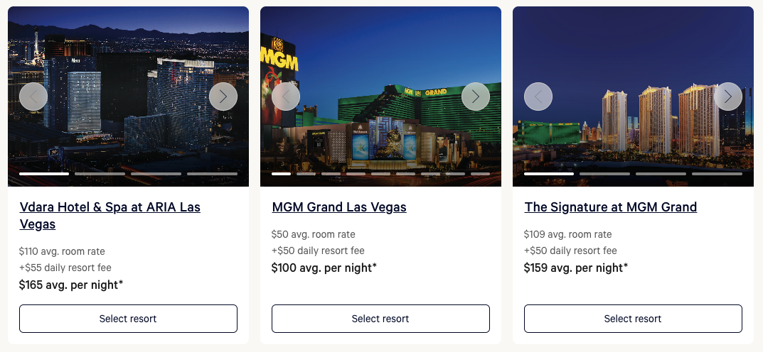 MGM Website Showing Resort Fees In Price MGM Website Showing Resort Fees In Price