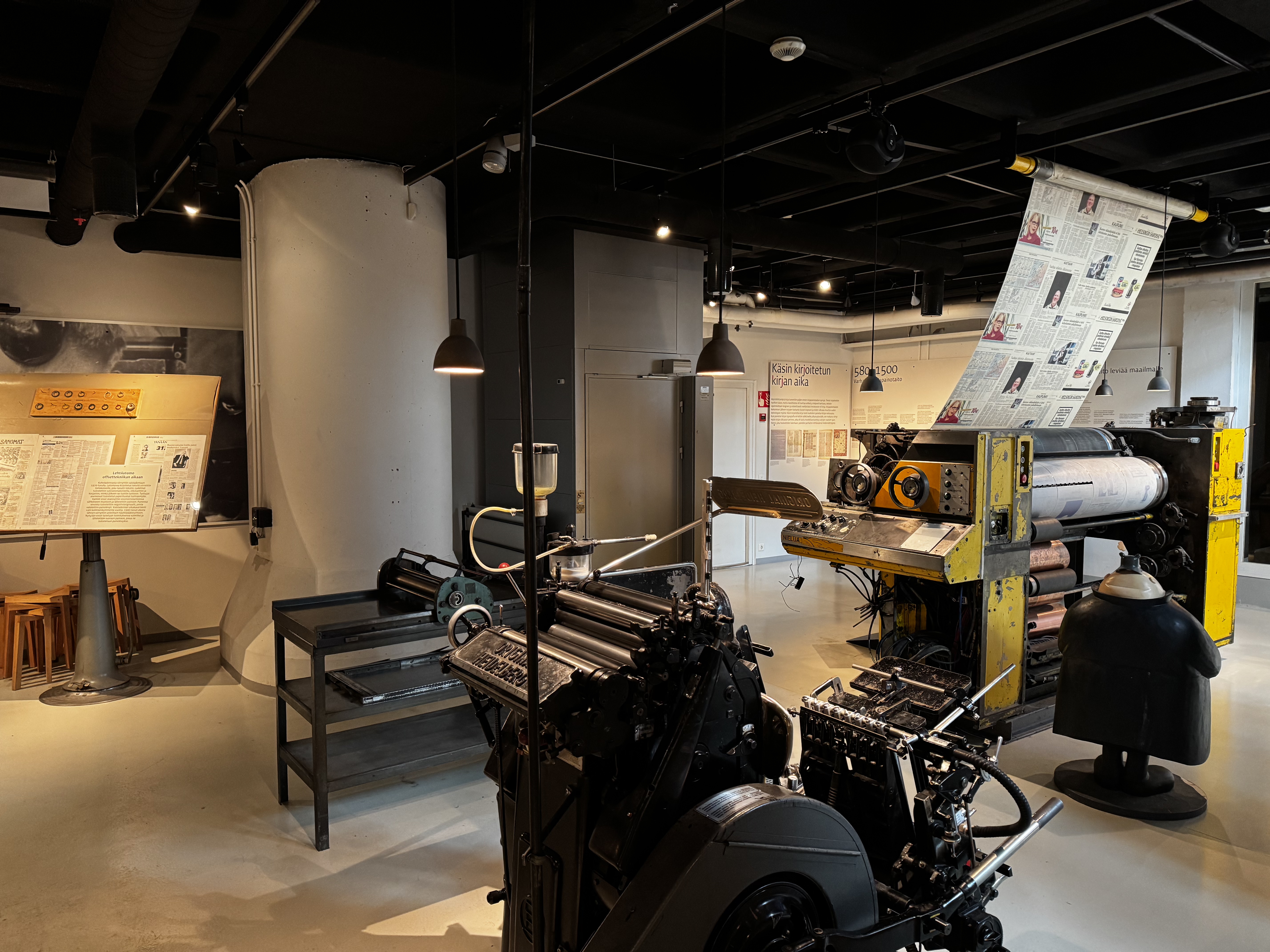 Merkki Media Museum Helsinki printing machines Merkki Media Museum Helsinki printing machines