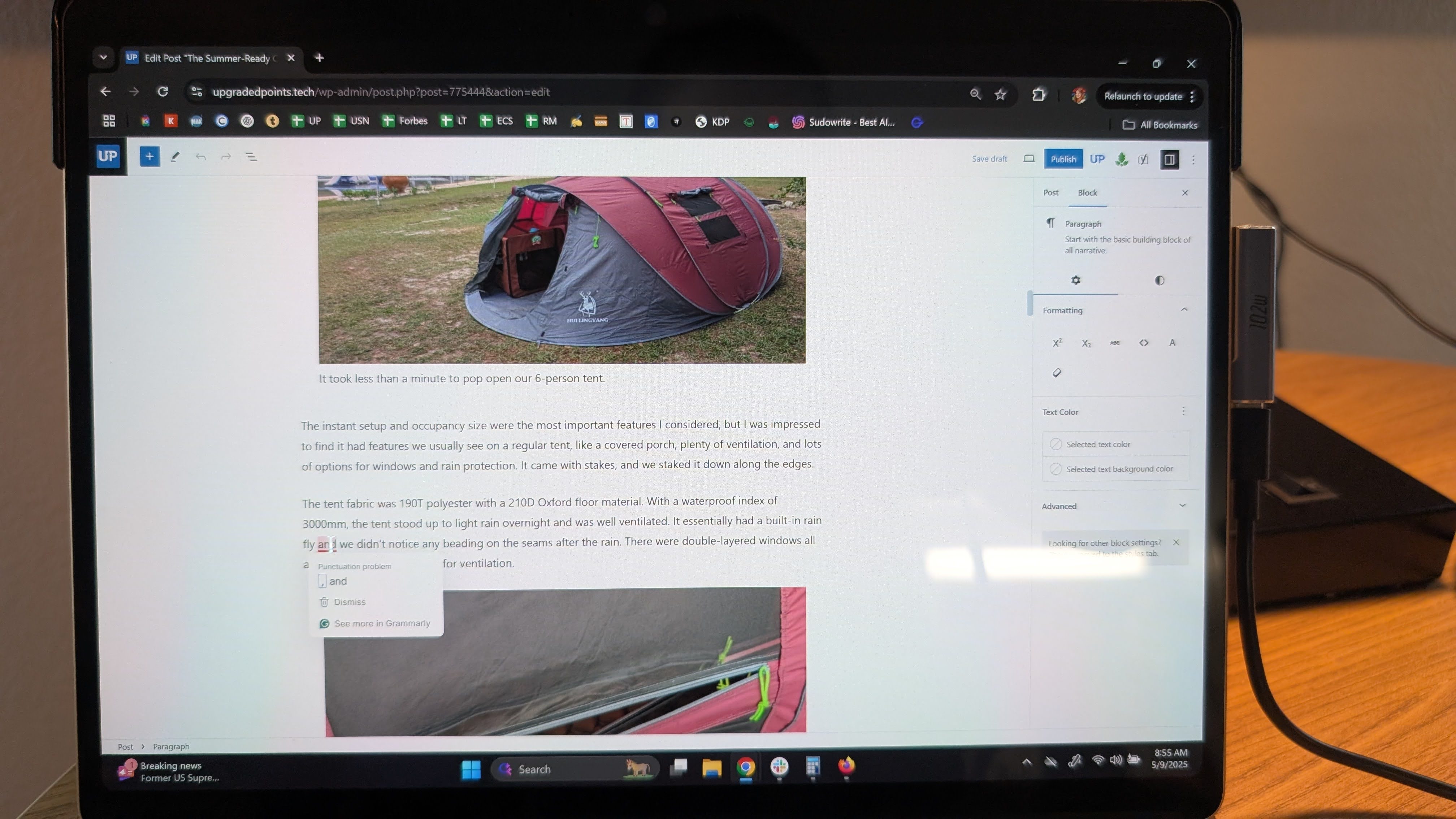 Microsoft Surface Pro Grammarly