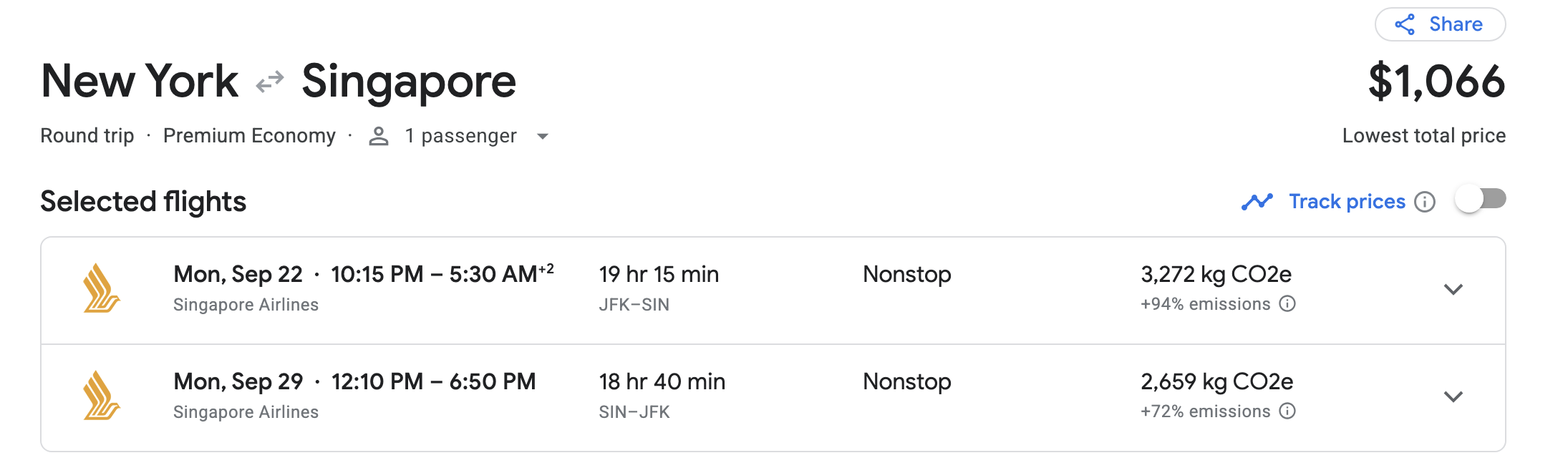 NYC SIN SQ NYC SIN SQ fare