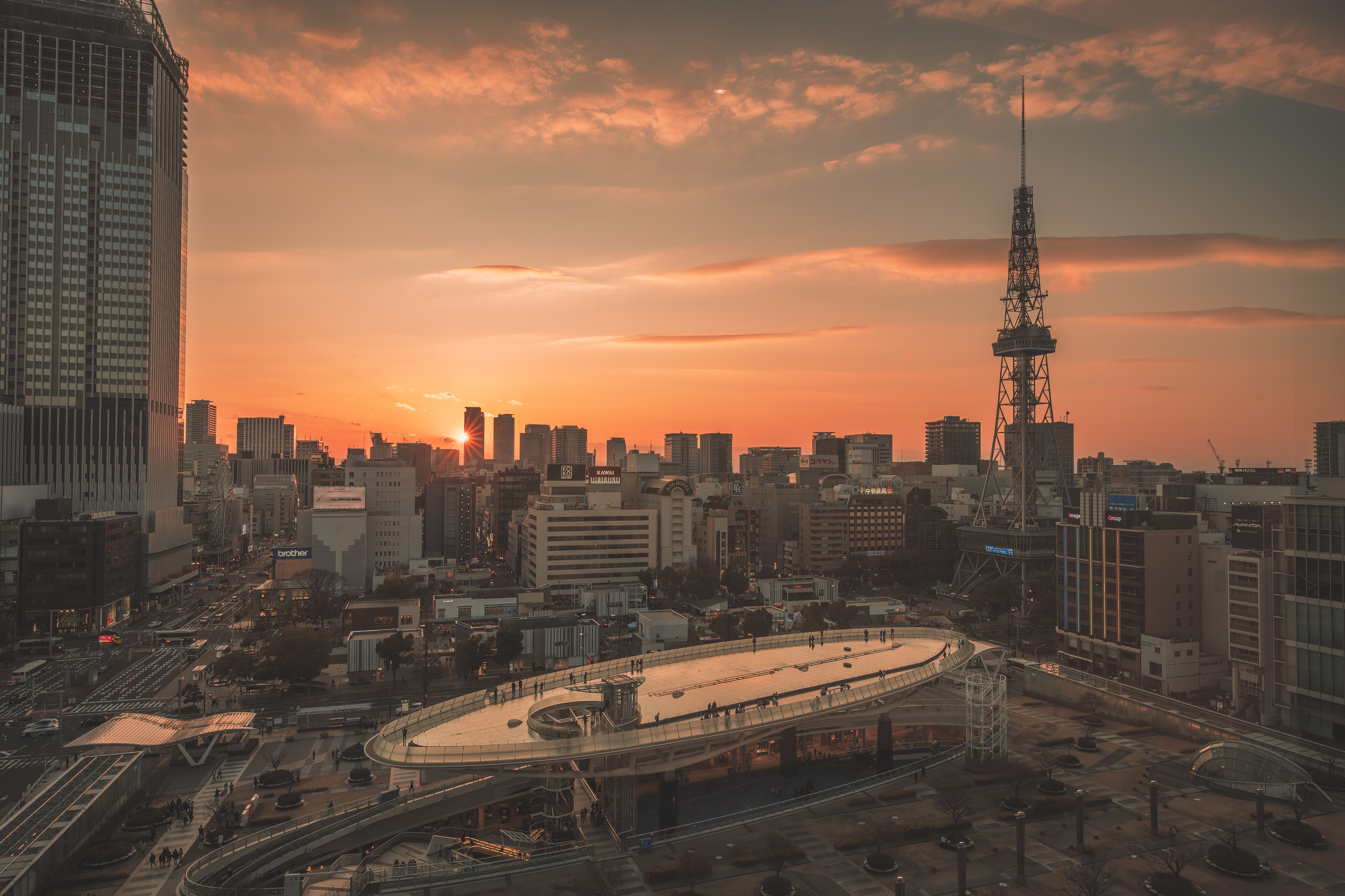 Nagoya sunset at arts center Nagoya sunset at arts center